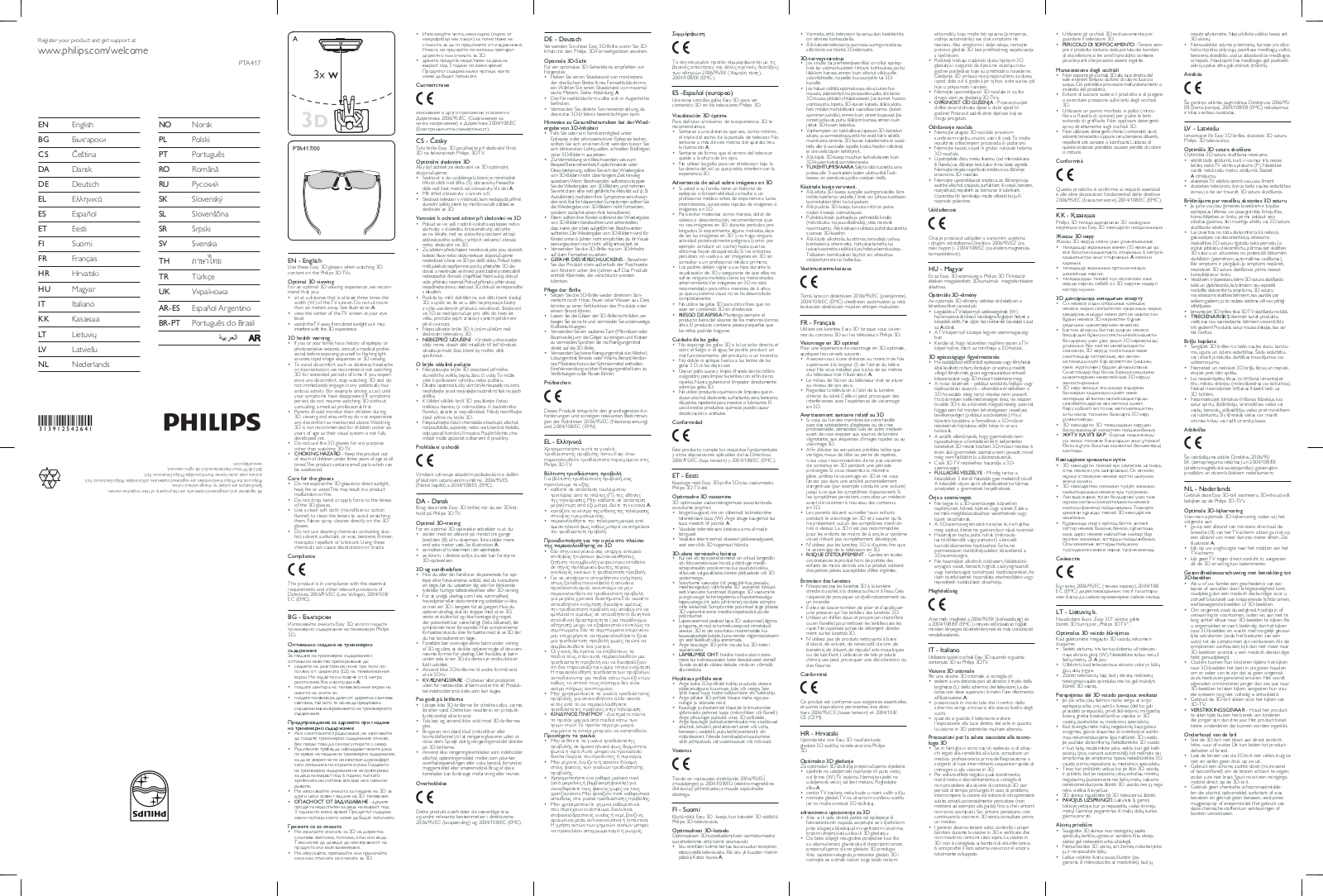 Philips PTA417/00 User manual