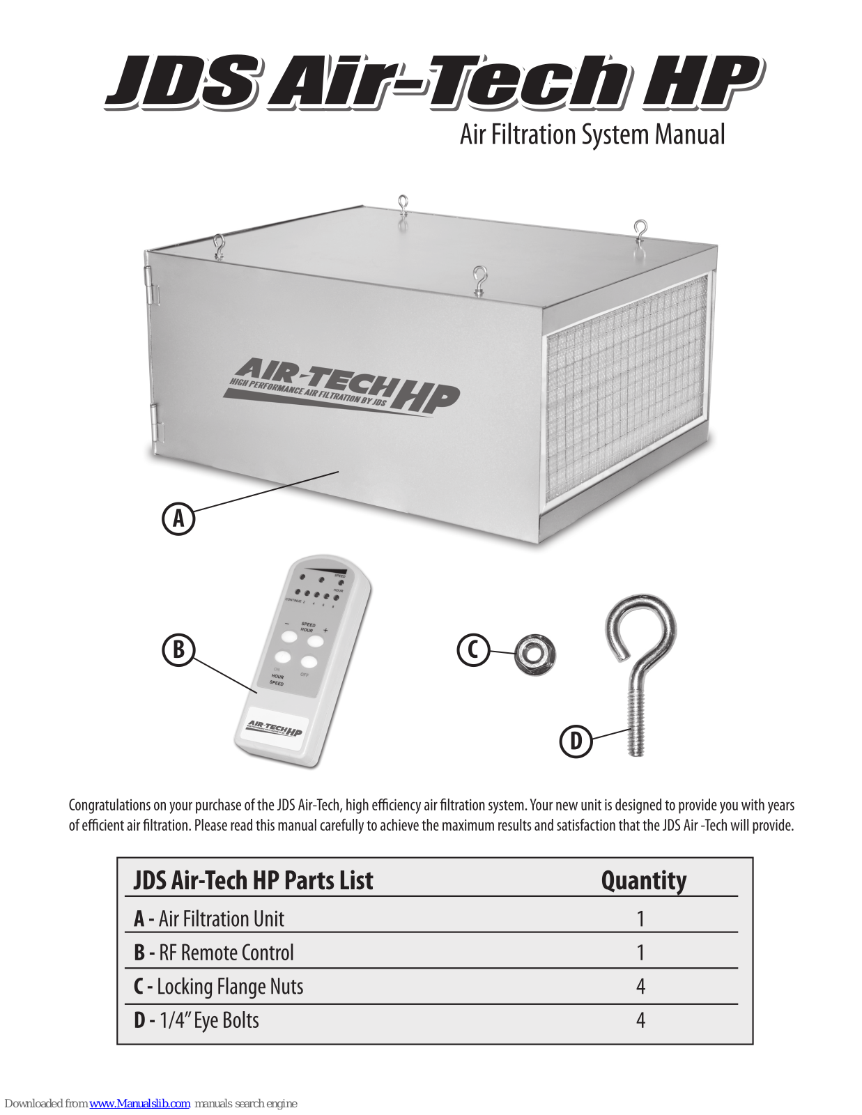 JDS AIR-TECH HP User Manual - ManualMachine.com