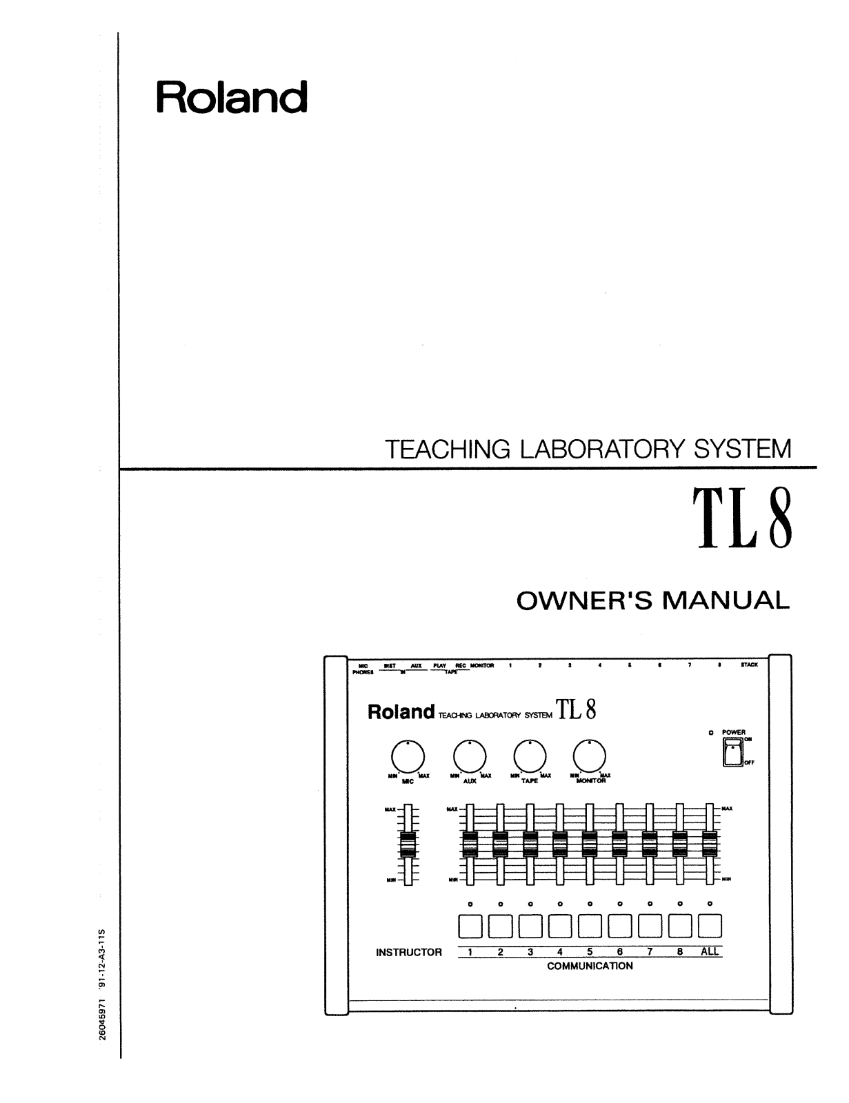 Roland Corporation TL-8 Owner's Manual