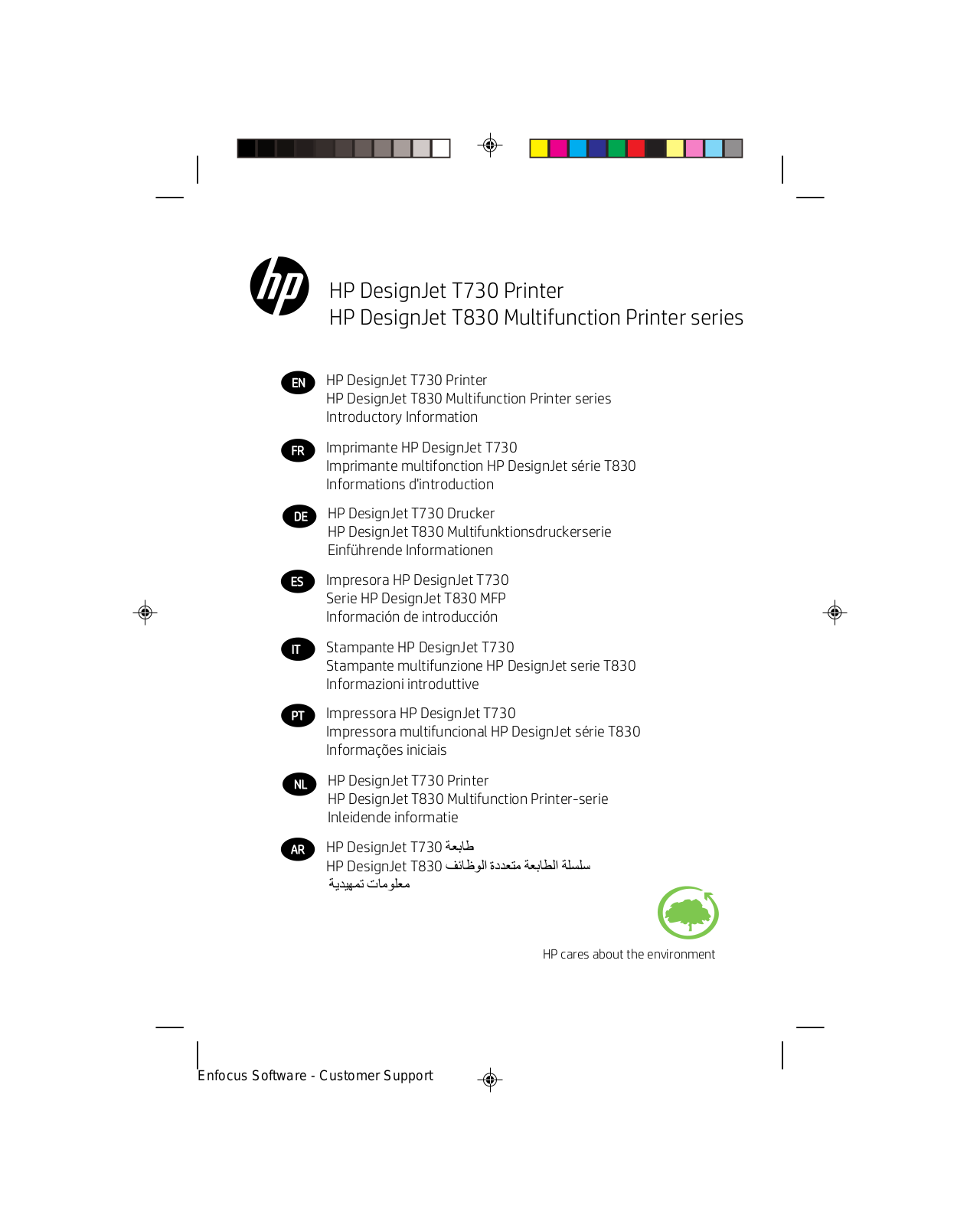 HP DesignJet T730, Designjet T830 Introductory information