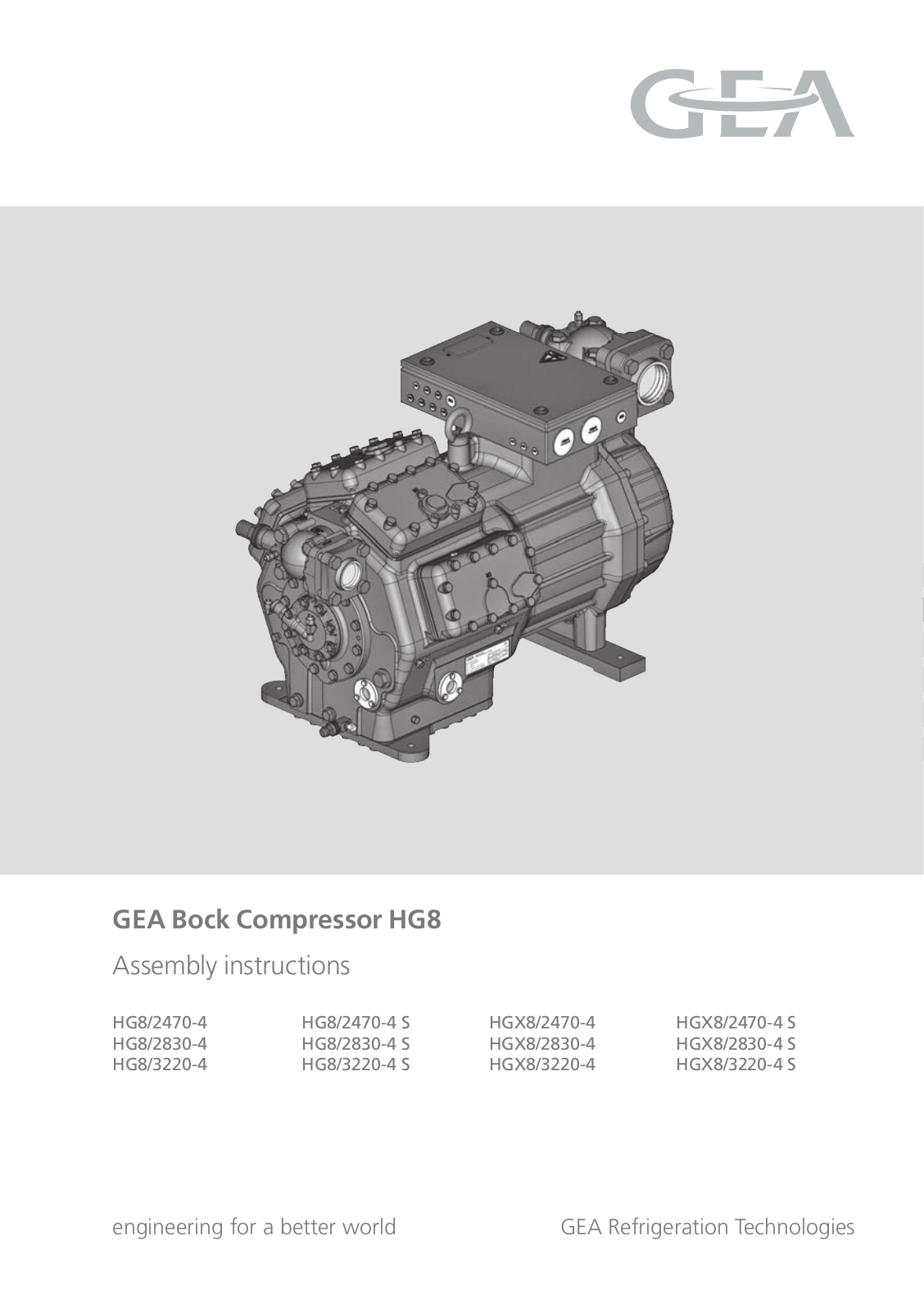 GEA Bock HG8 User Manual