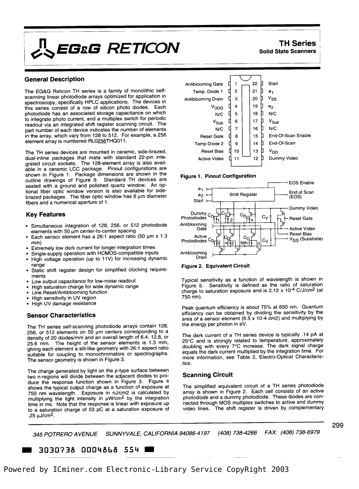 EG&G RETICON TH Service Manual