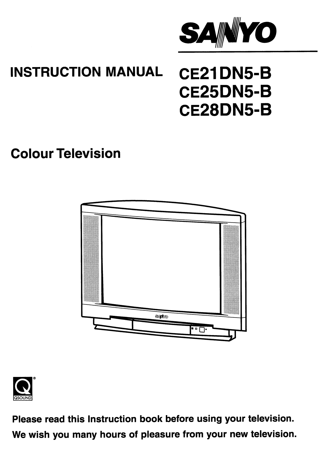 Sanyo CE21DN5-B, CE25DN5-B, CE28DN5-B Instruction Manual