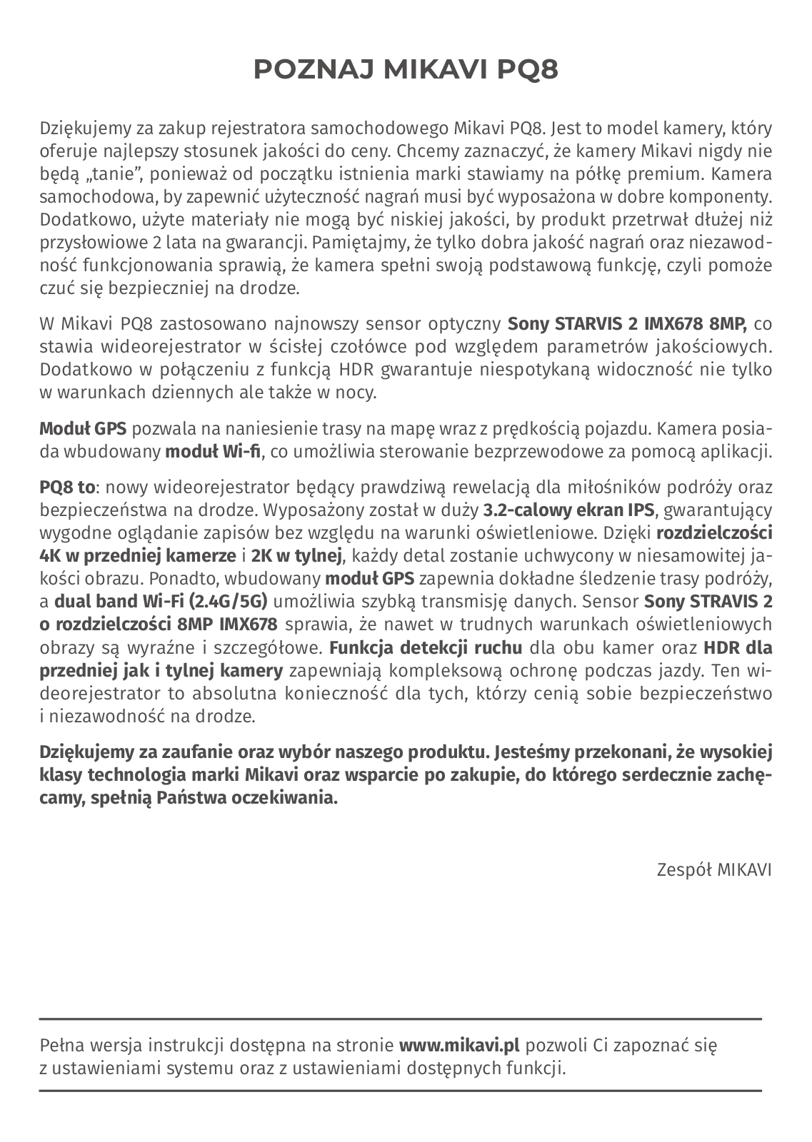 MIKAVI PQ8 User guide - ManualMachine.com