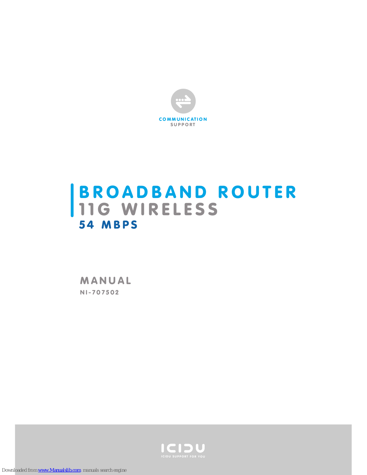 Icidu NI-707502 User Manual