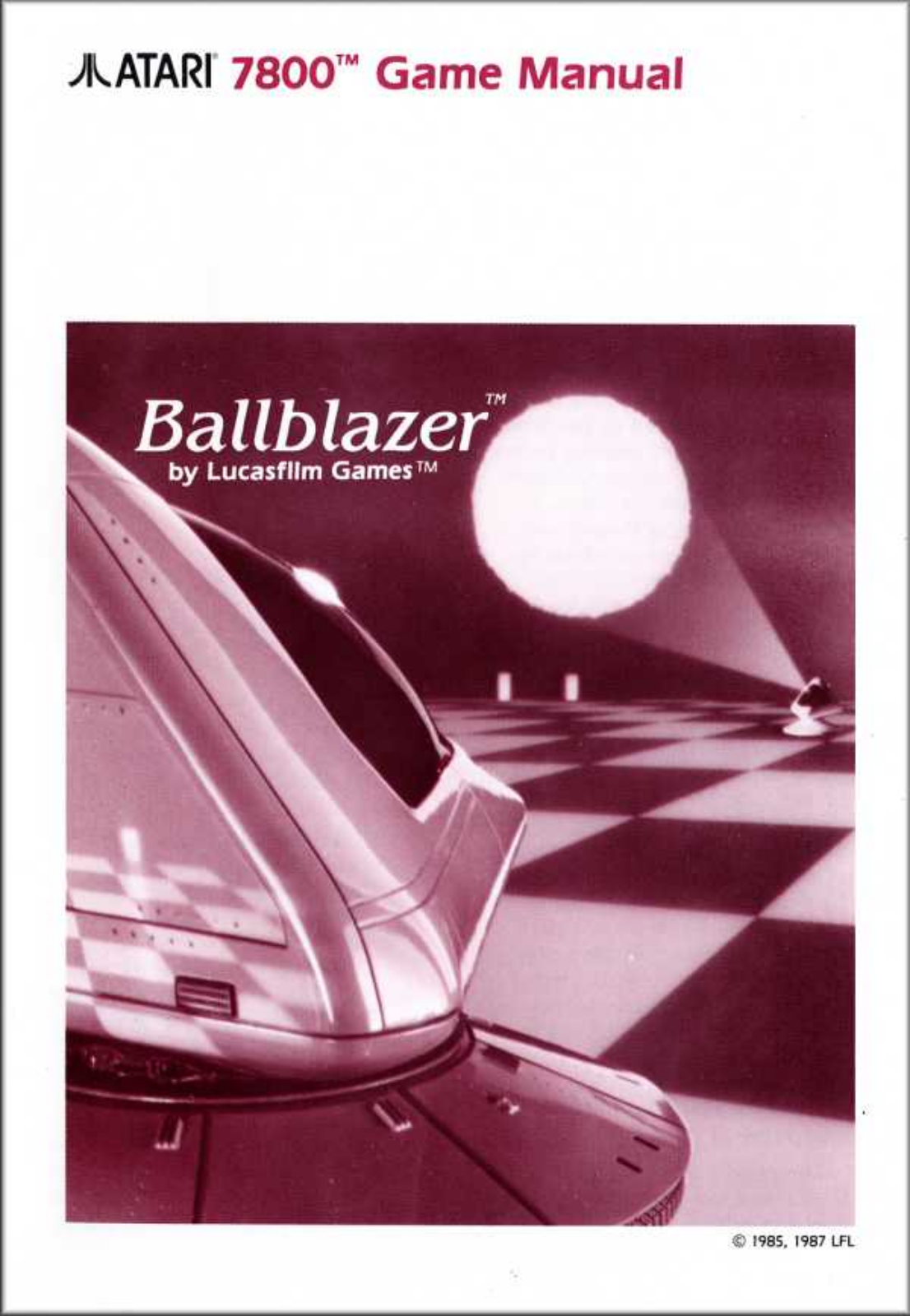 Atari Ballblazer (1987) User guide