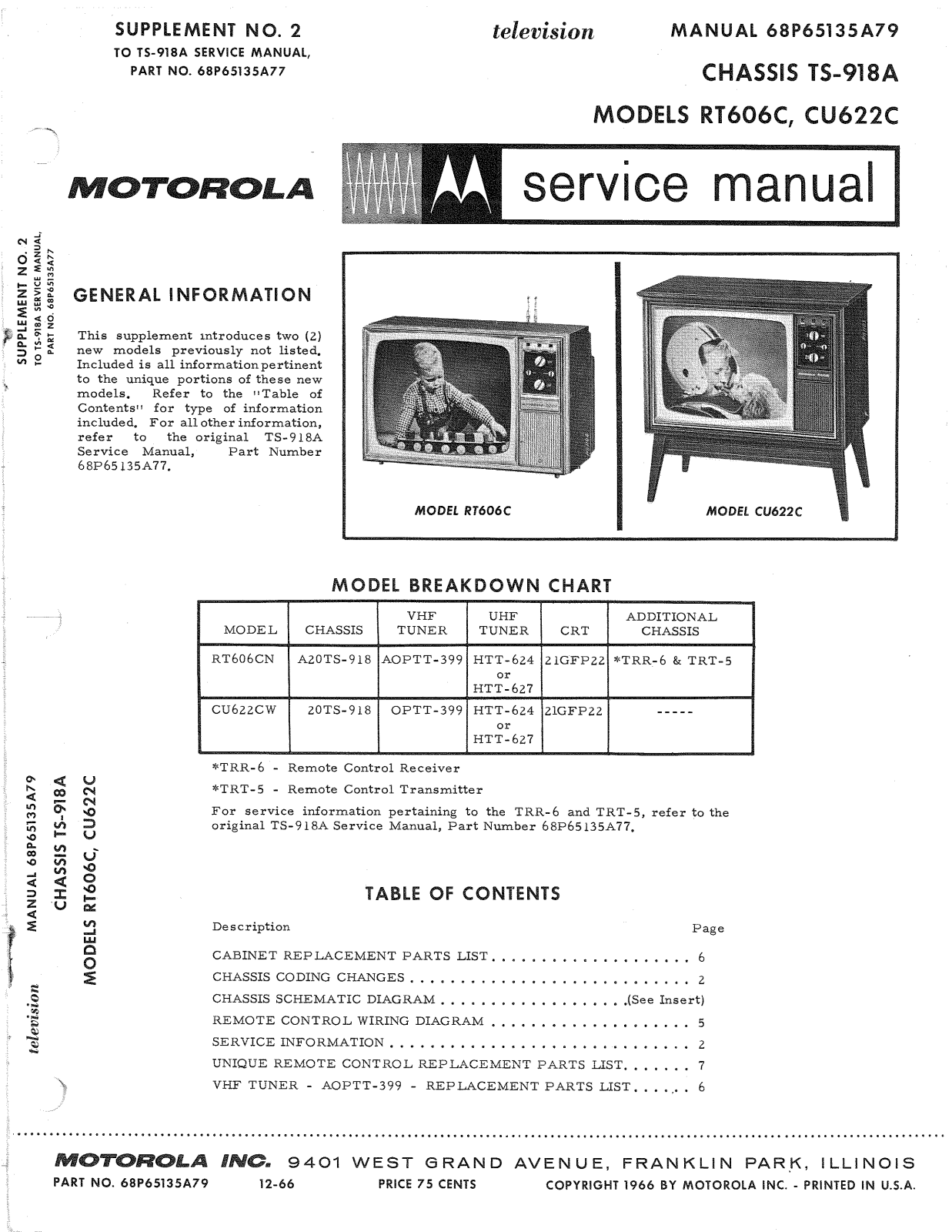 Moth Audio CU-622-C, RT-606-C Service manual