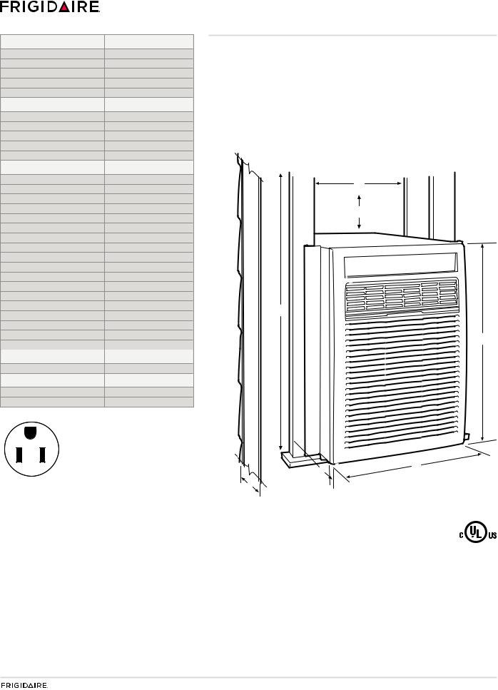 Frigidaire FFRS1022RE Specification Sheet