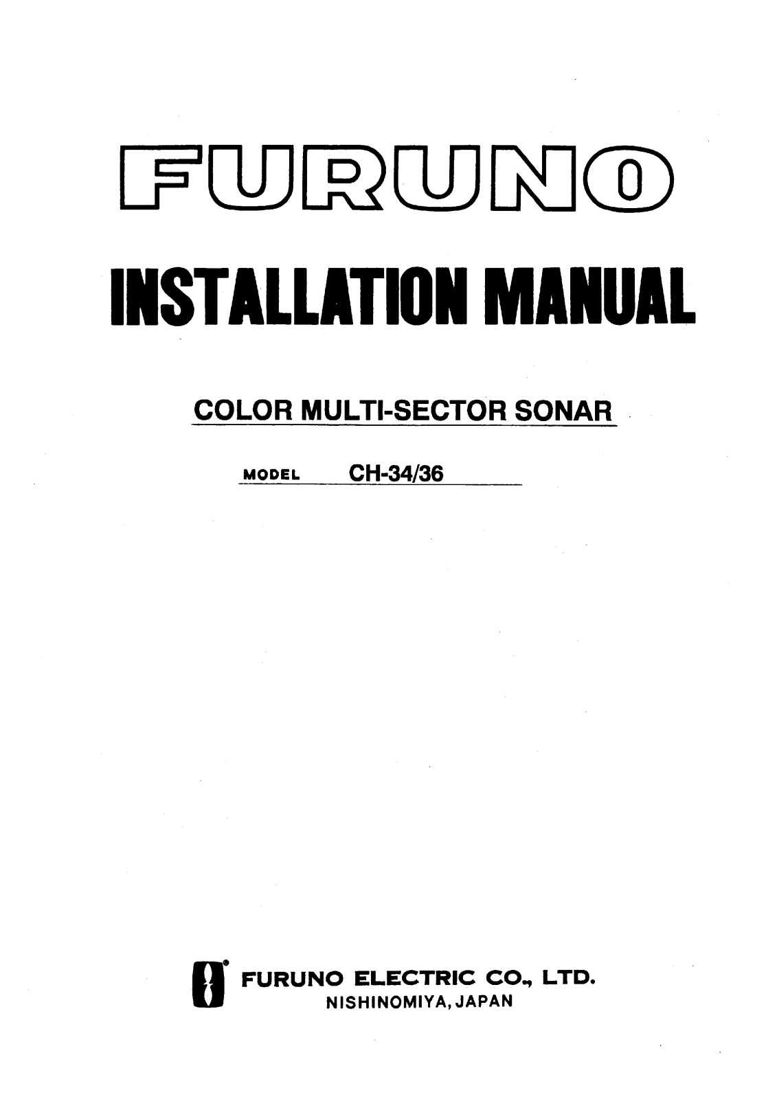 Furuno CH-34, CH-36 User Manual