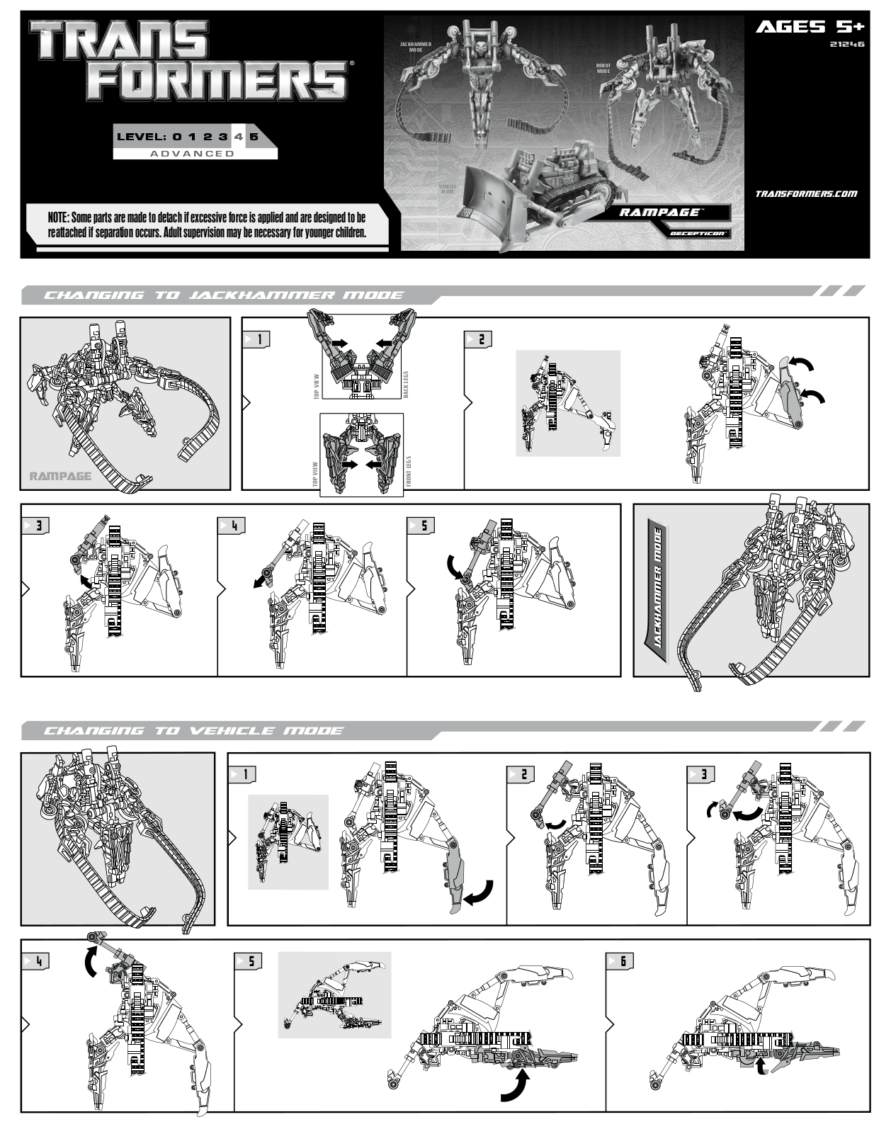 HASBRO Transformers Rampage User Manual - ManualMachine.com