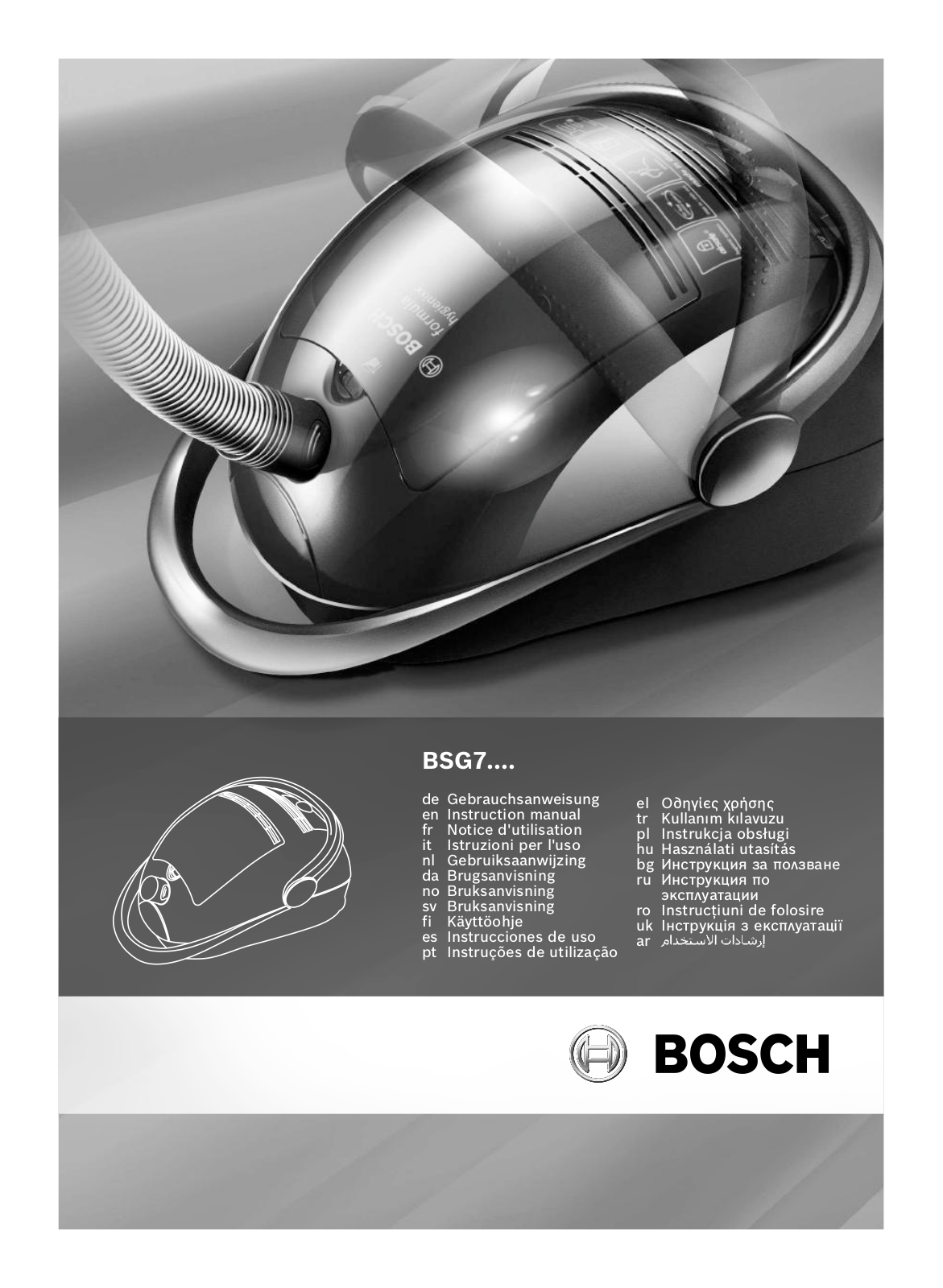 Bosch BSG 72530 User manual