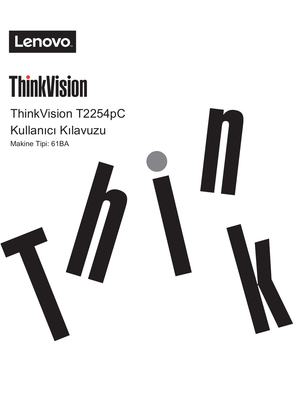 Lenovo ThinkVision T2254pC User Guide