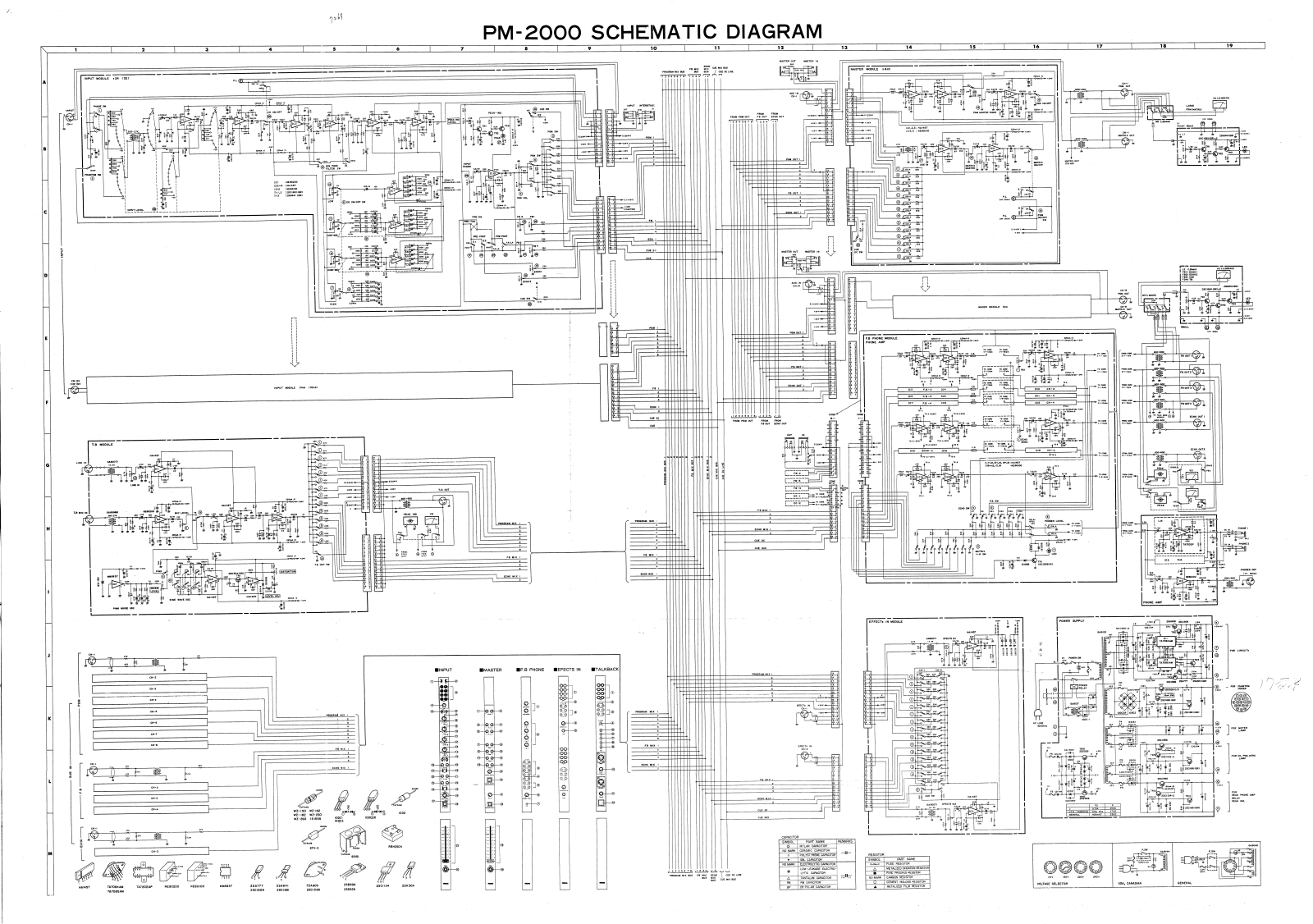 Yamaha PM-2000 Schematic