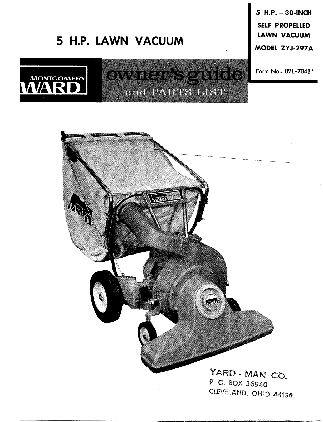 montgomery ward ZYJ297A owners Manual