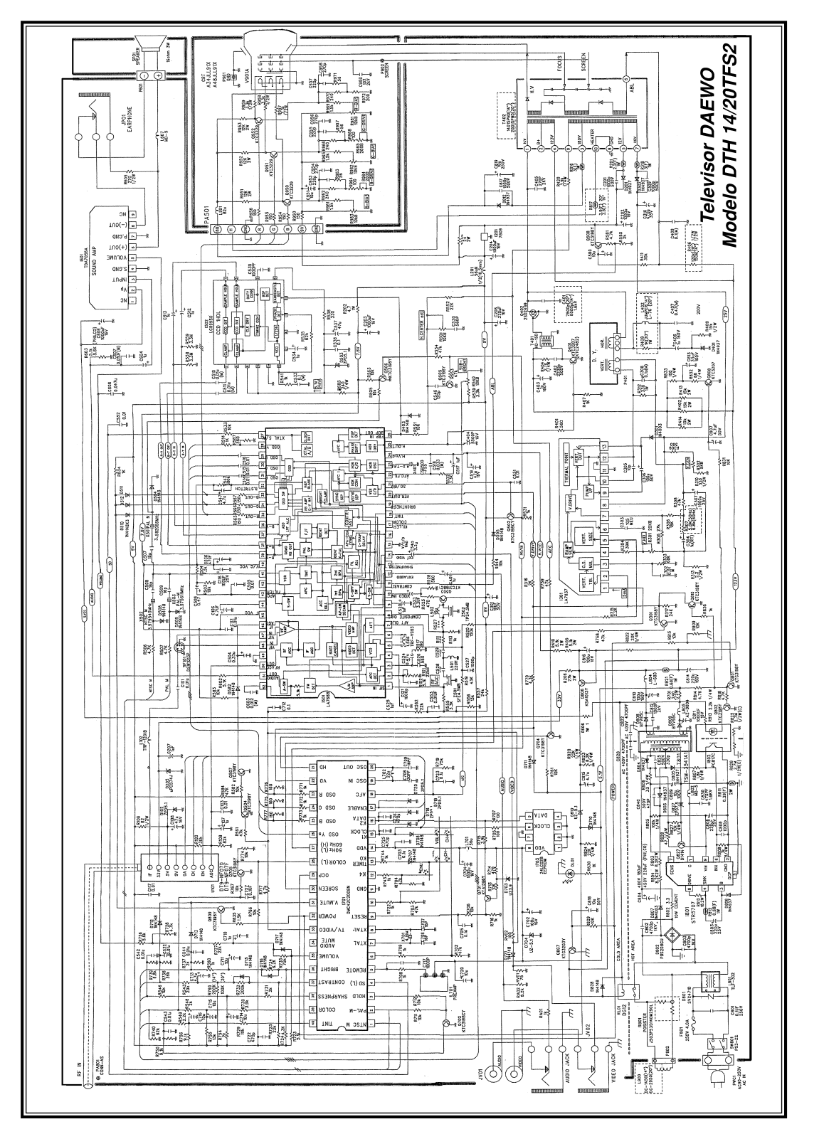 Daewoo DTH 14TFS2, DTH 20TFS2 Schematic