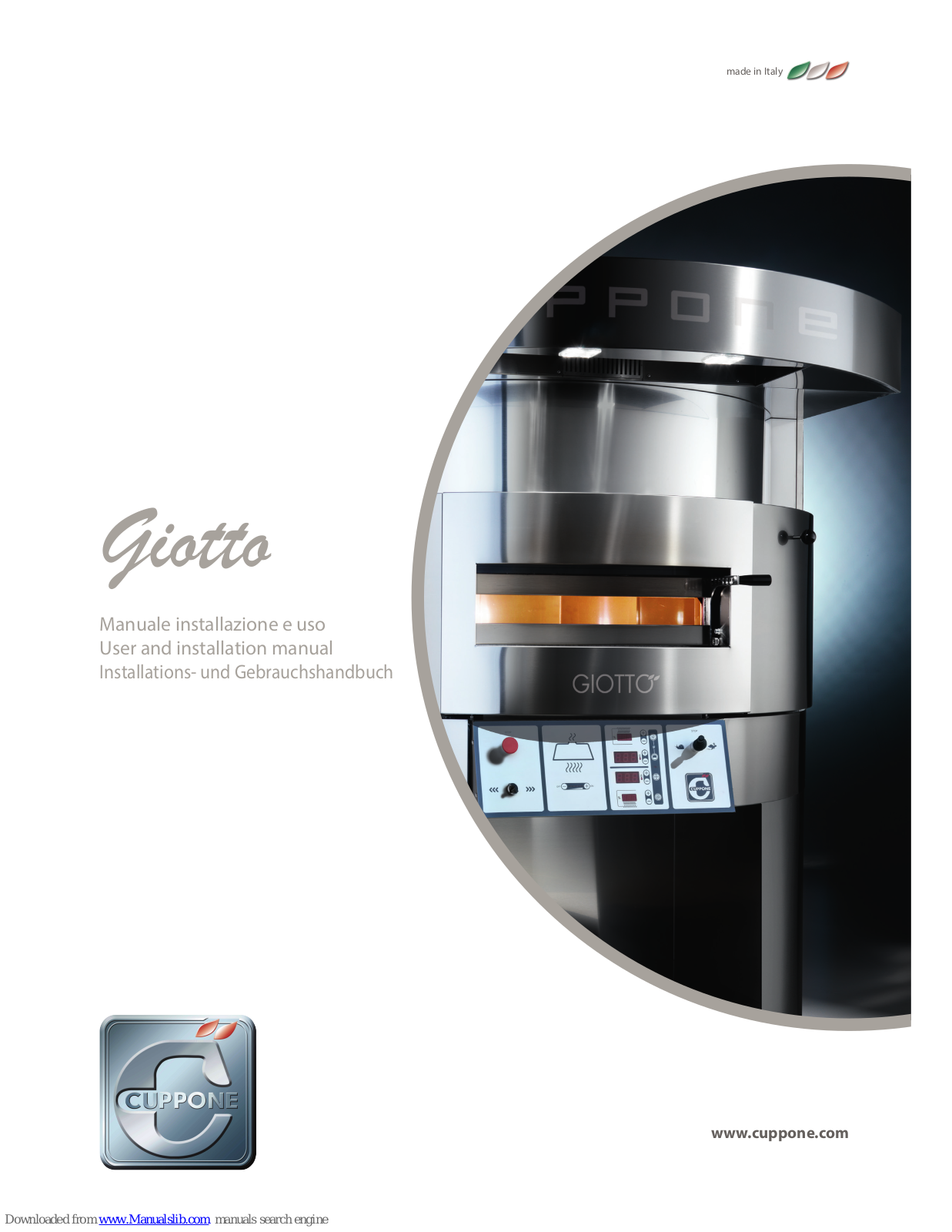 Cuppone Giotto GT110, Giotto G140, Giotto KGT110, Giotto KGT140 User Manual