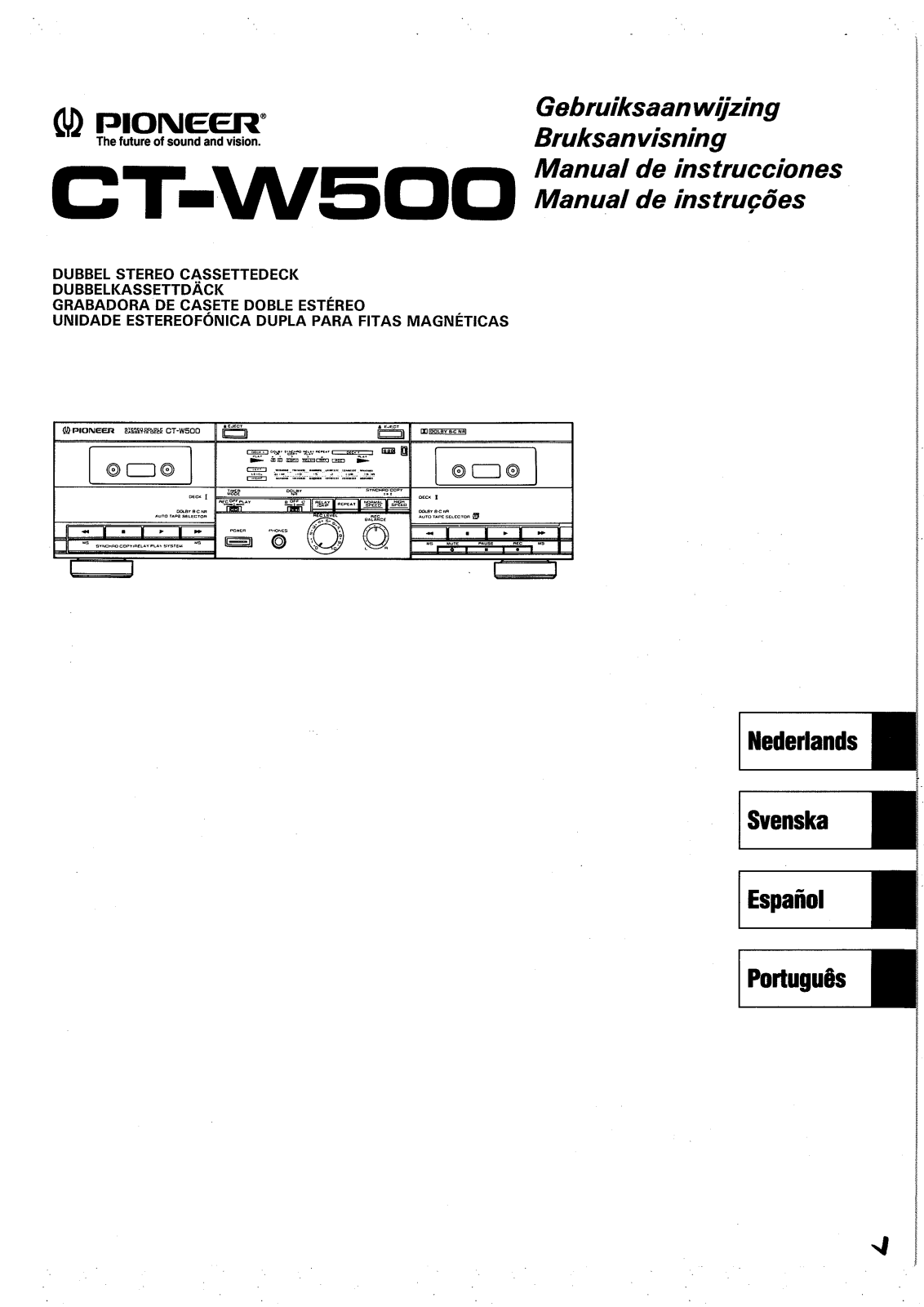 Pioneer CT-W500 User Manual