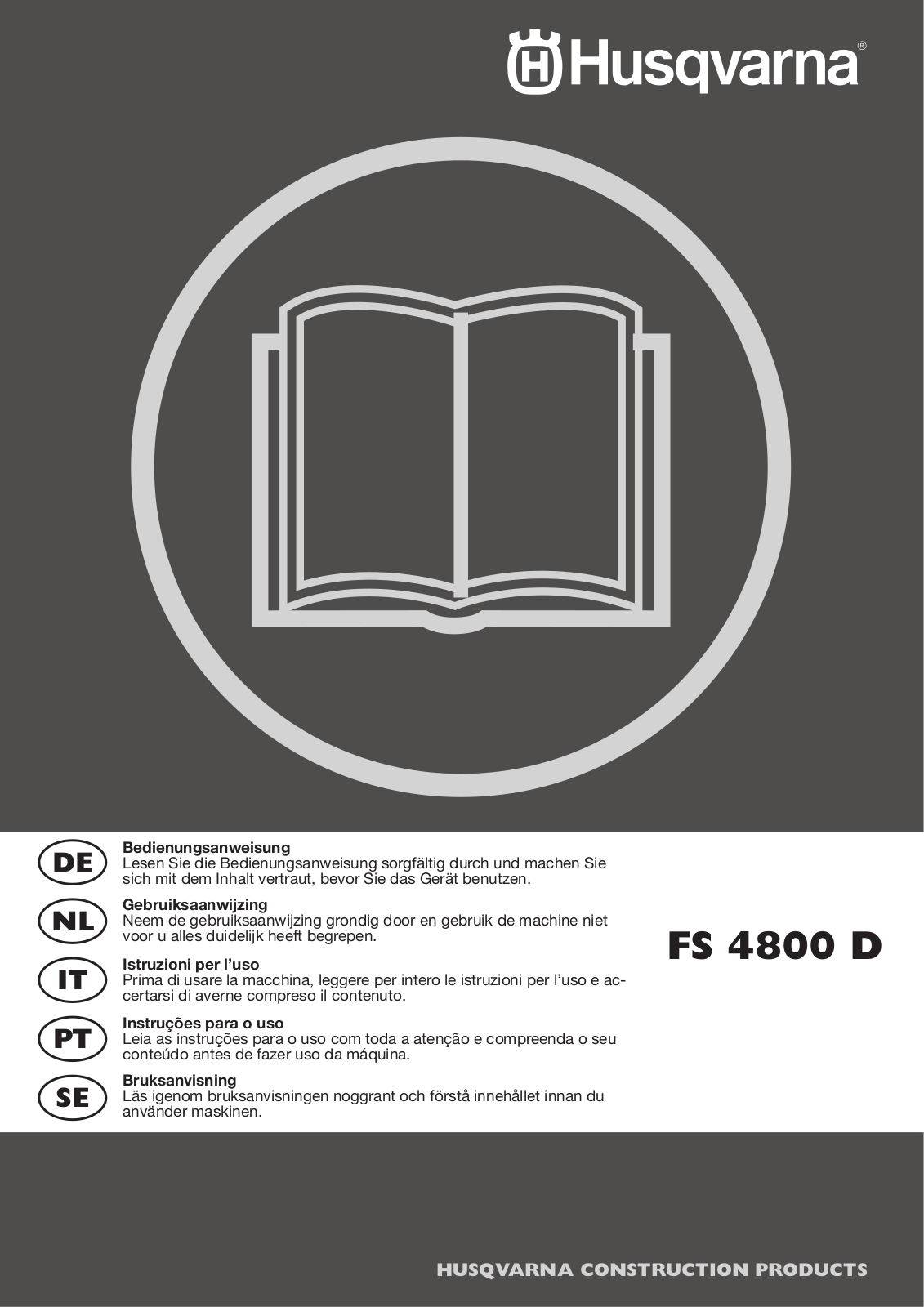 Husqvarna FS 4800 D User Manual