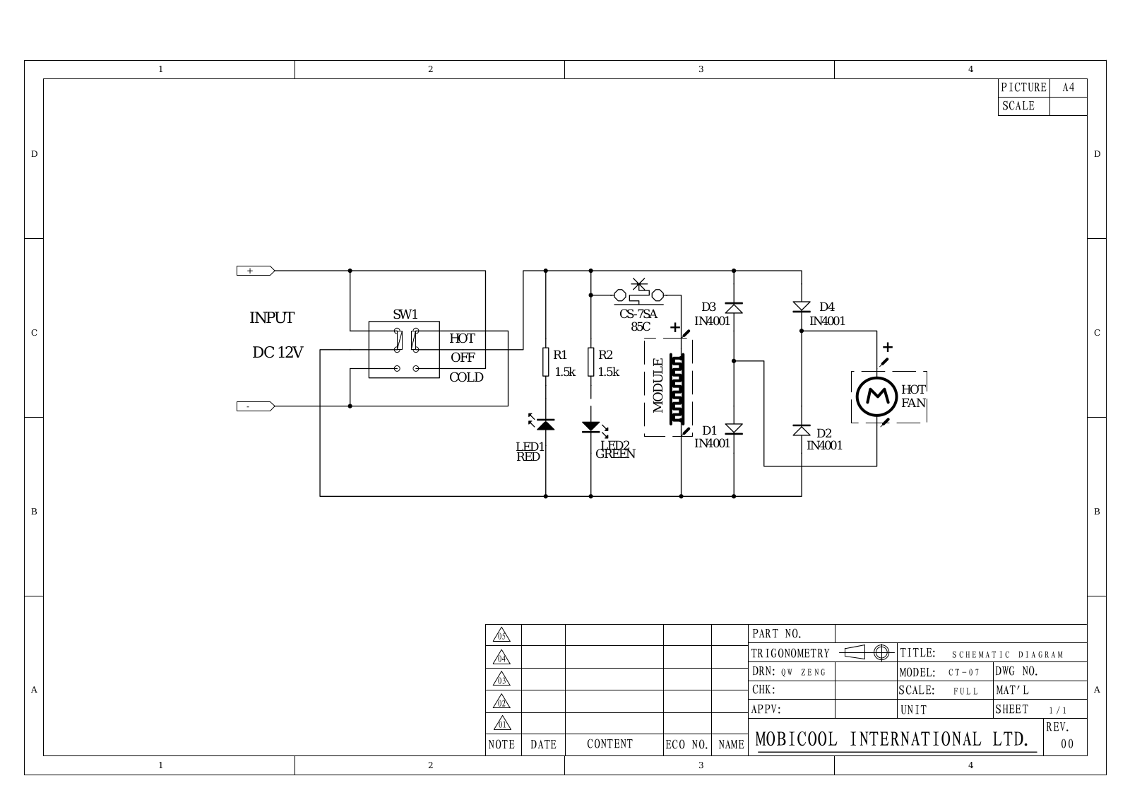 Vitek C T - 0 7 Schematic