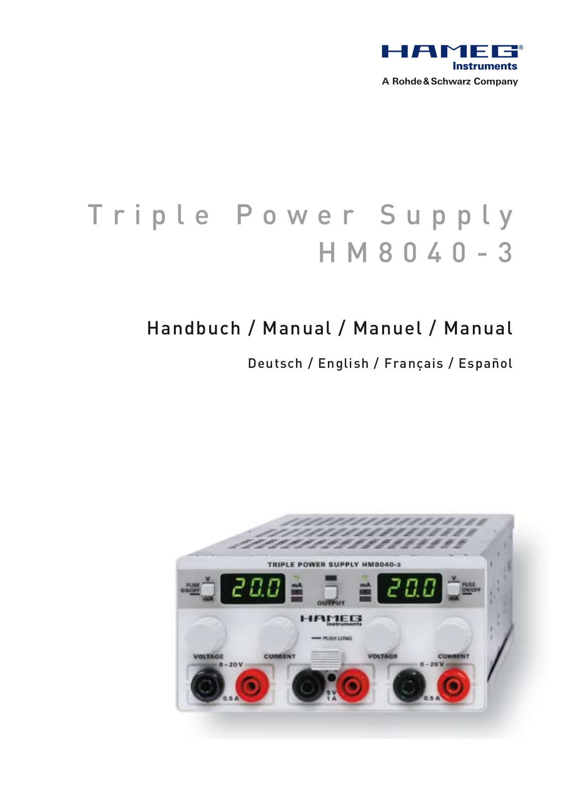 HAMEG HM8040-3 User Manual