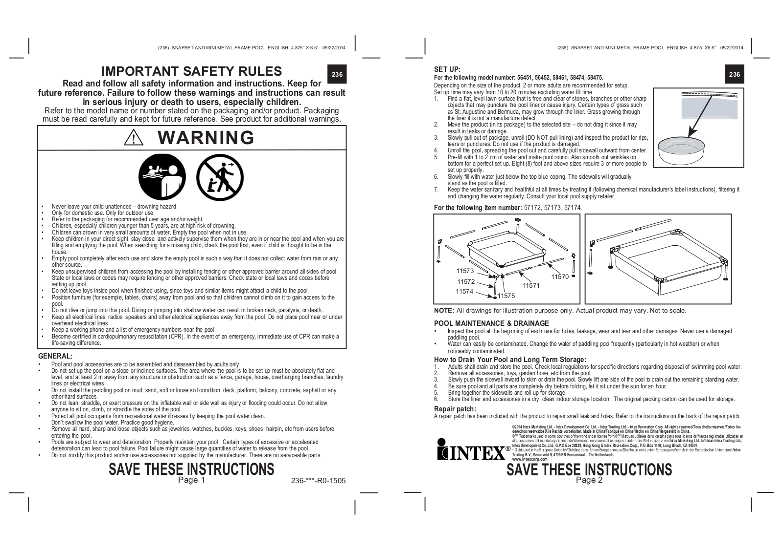 Intex Dino User Manual