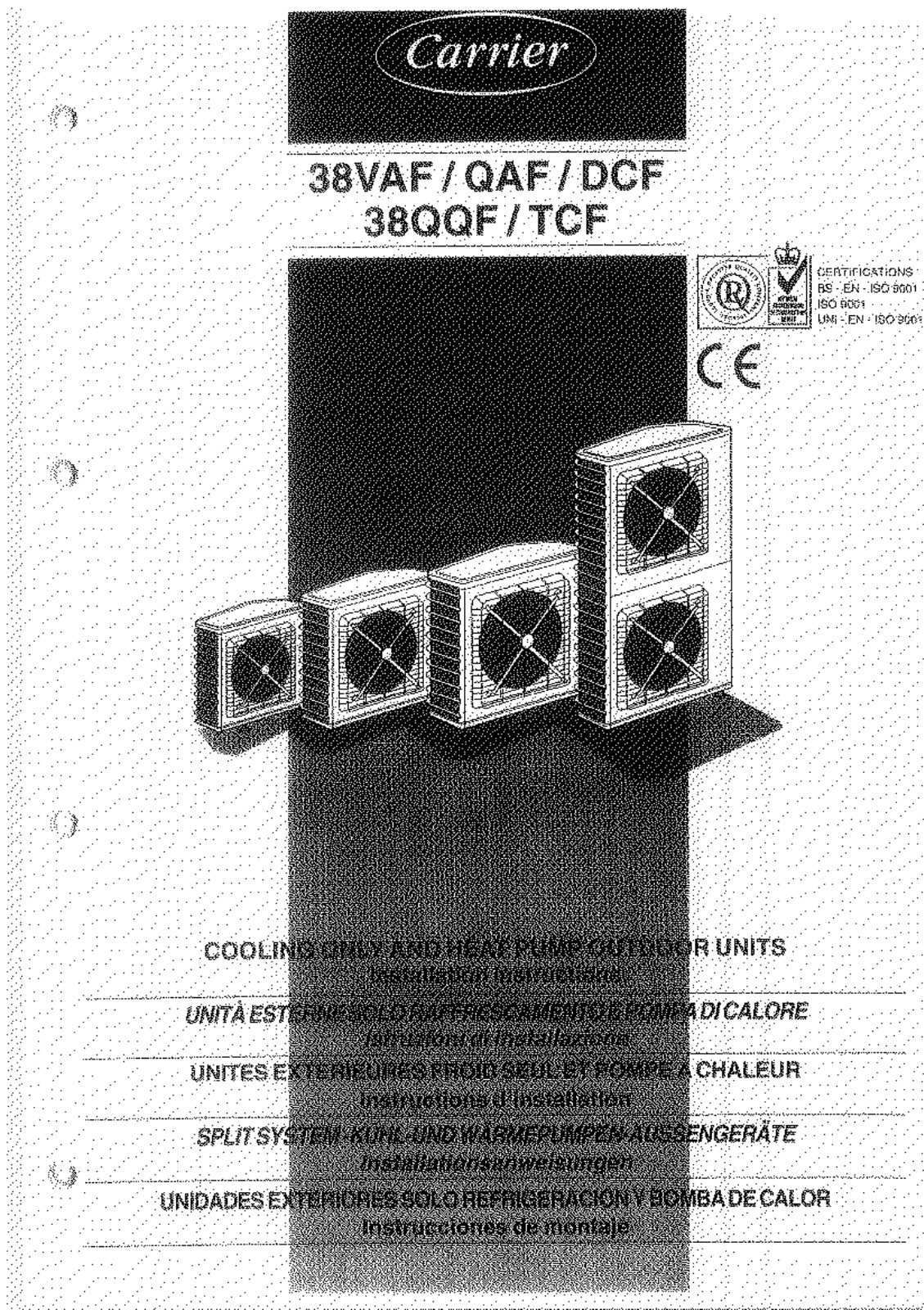 Carrier 38TCFIOM User Manual