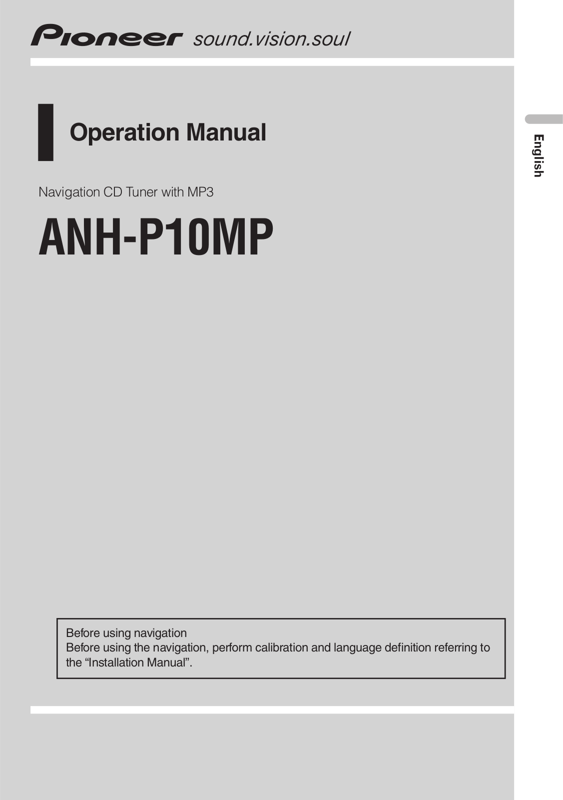 Pioneer ANH-P10MP User Manual