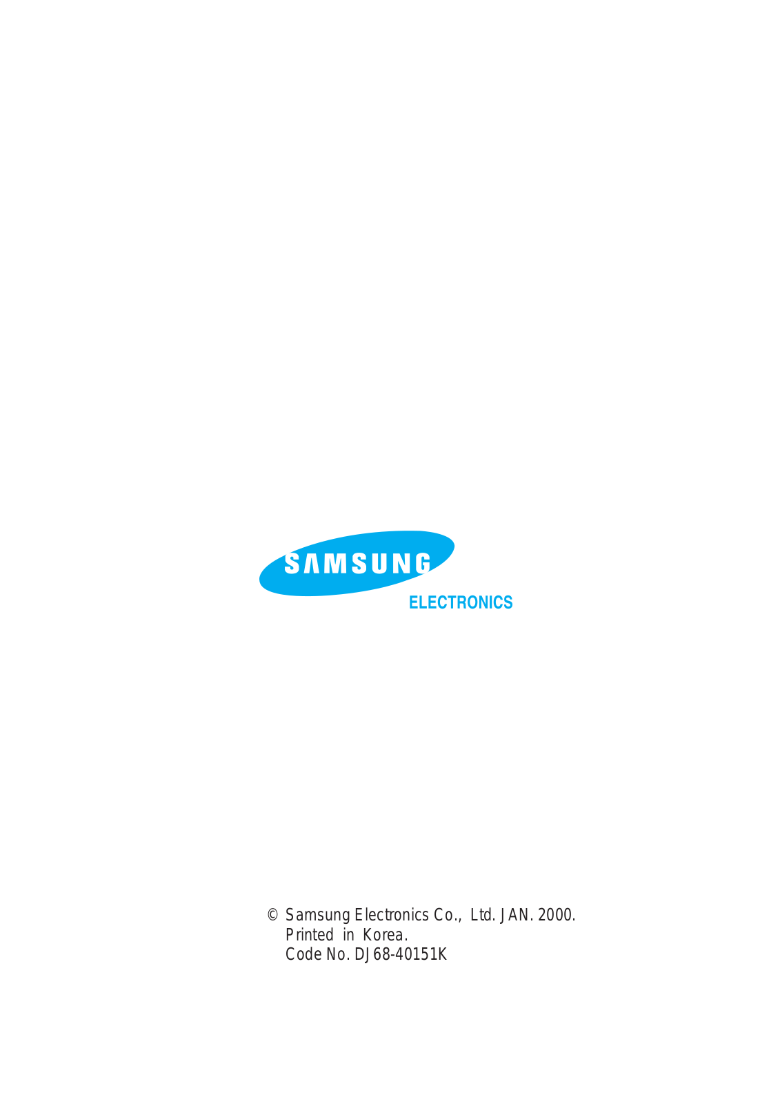 Samsung VC-8600 Service Manual