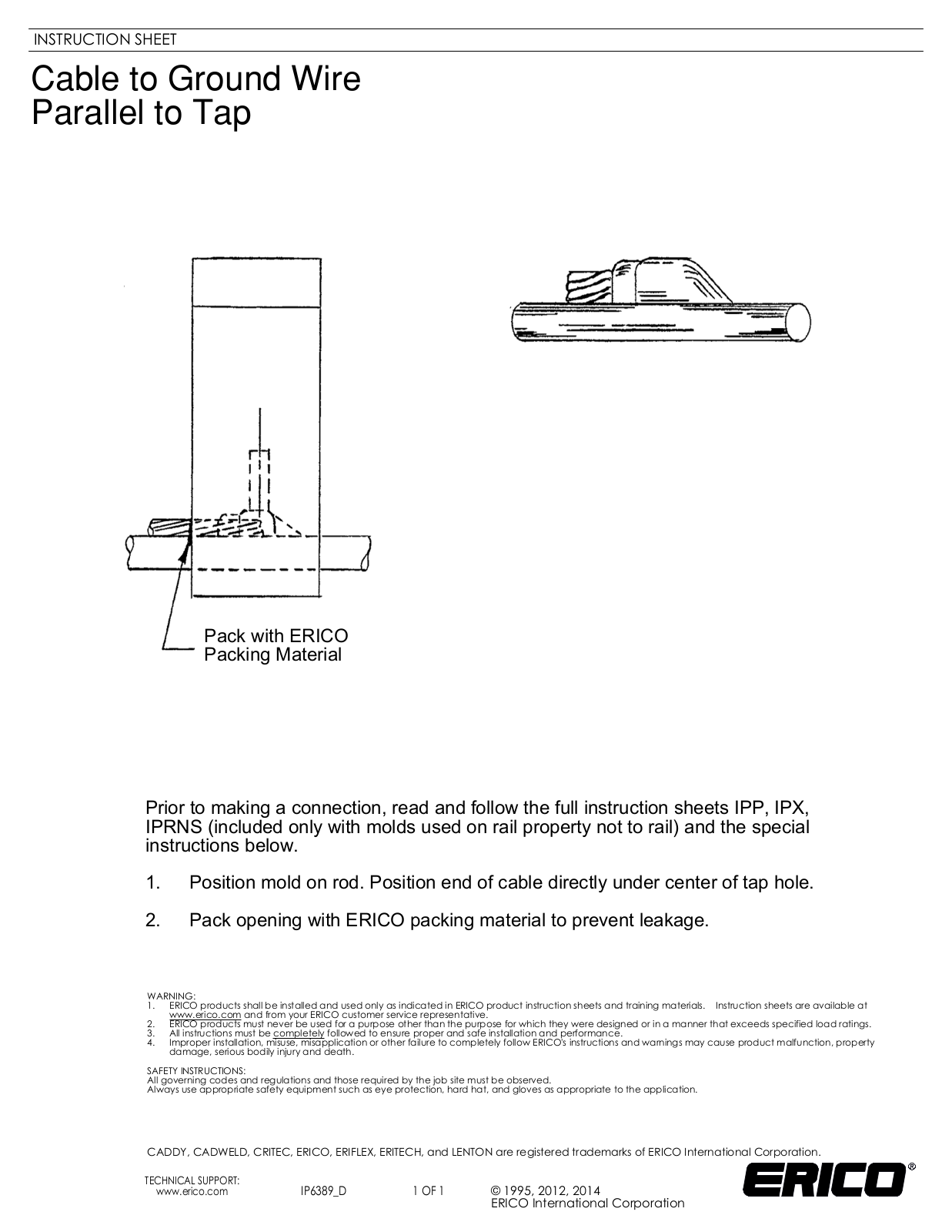 ERICO IP6389 User Manual