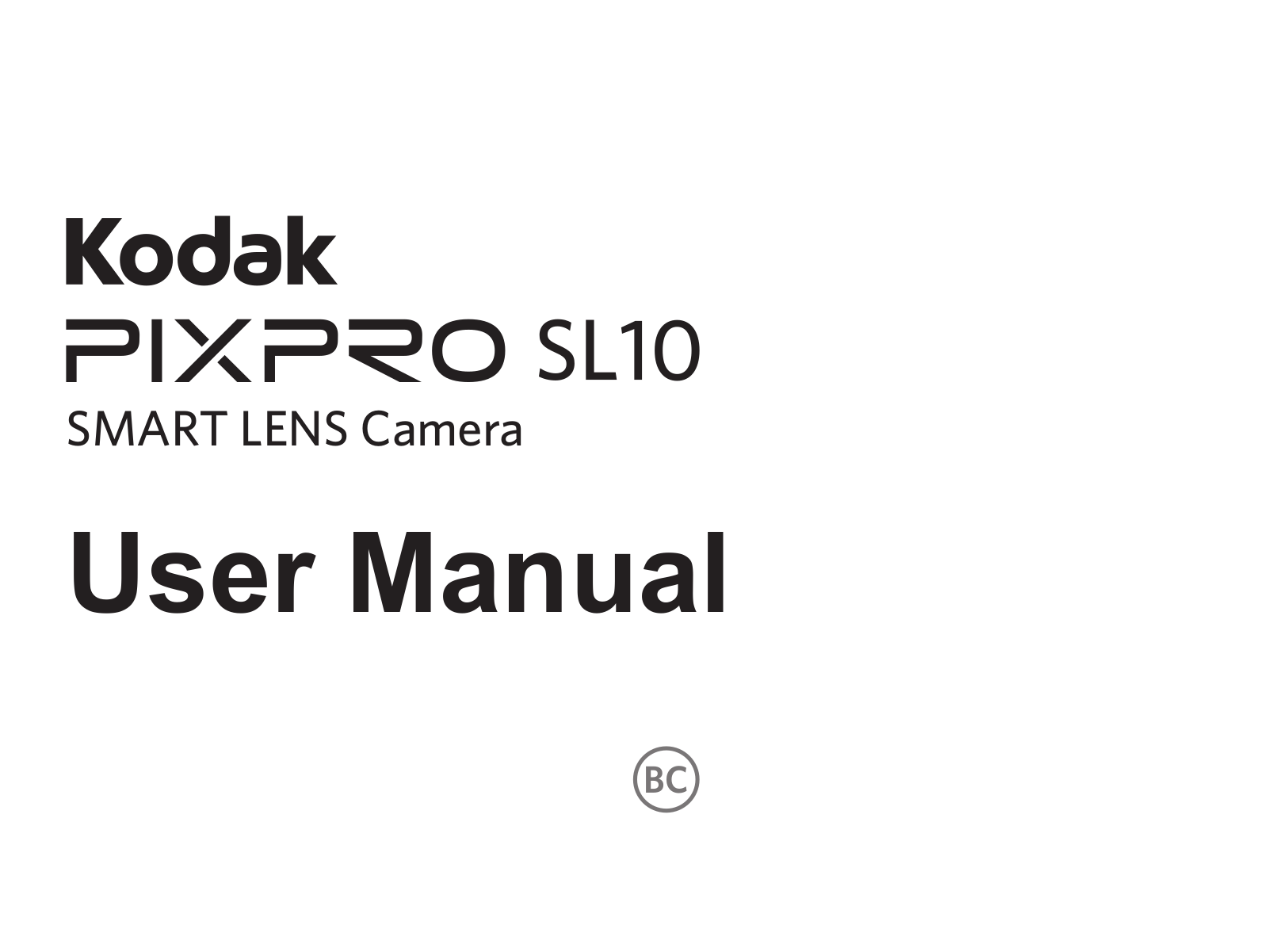 Kodak PixPro SL-10 User Manual