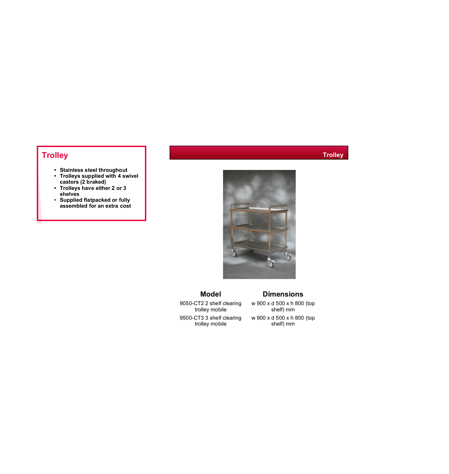 Valera 9500-CT3, 9050-CT2 DATASHEET