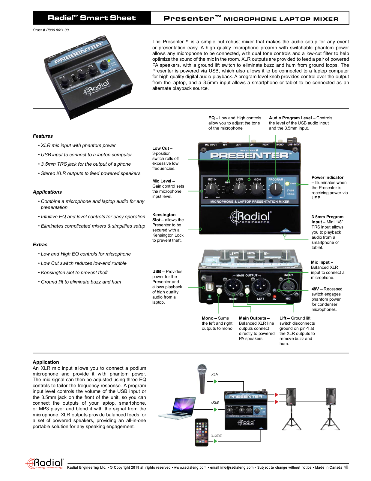 Radial Engineering Presenter Quick Start Guide