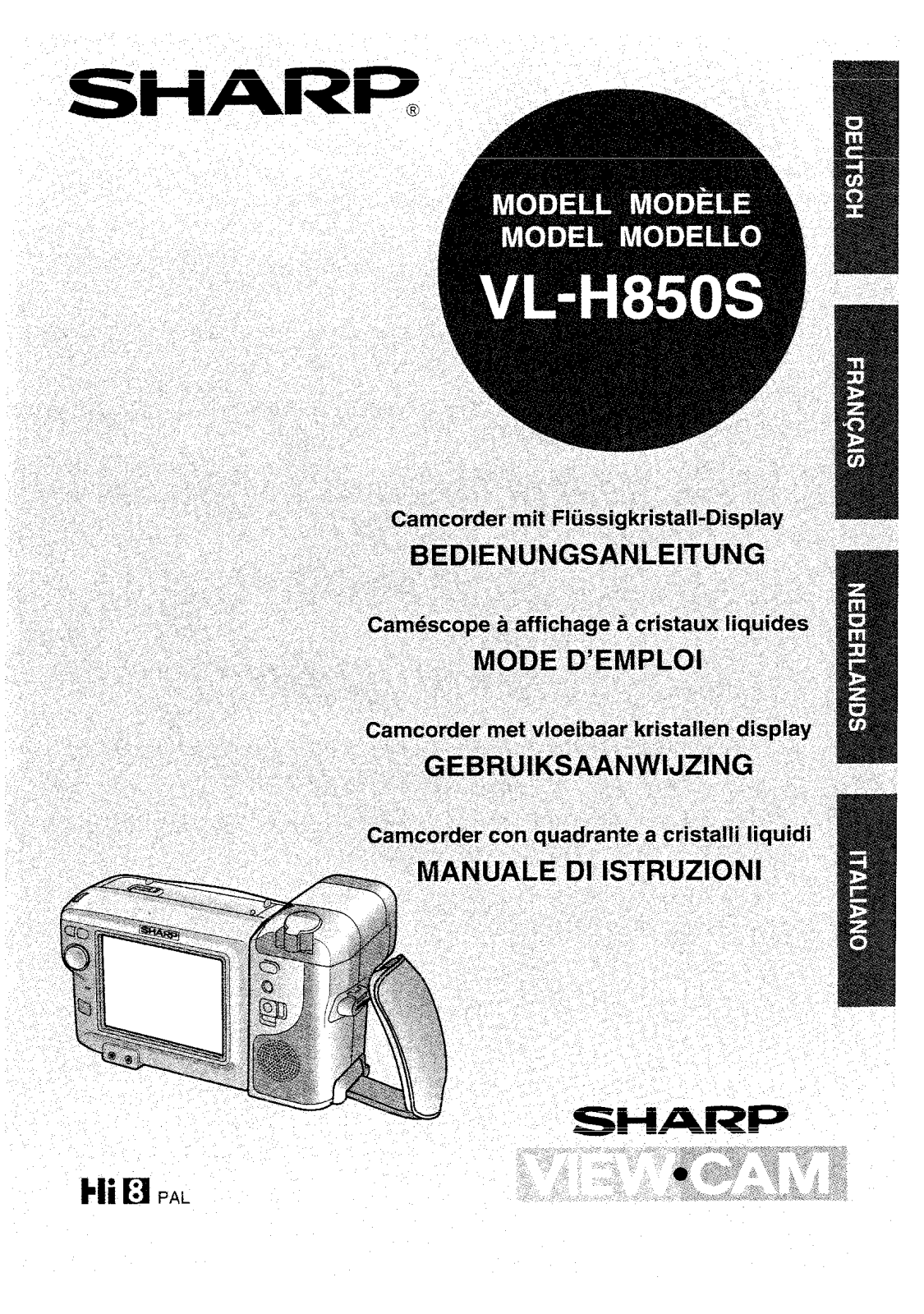 Sharp VL-H850S User Manual