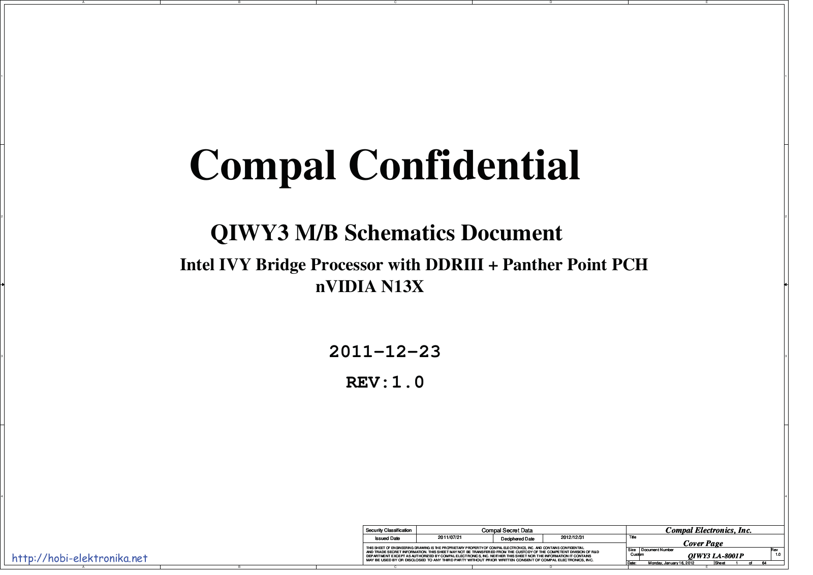 HP Y480 Schematics