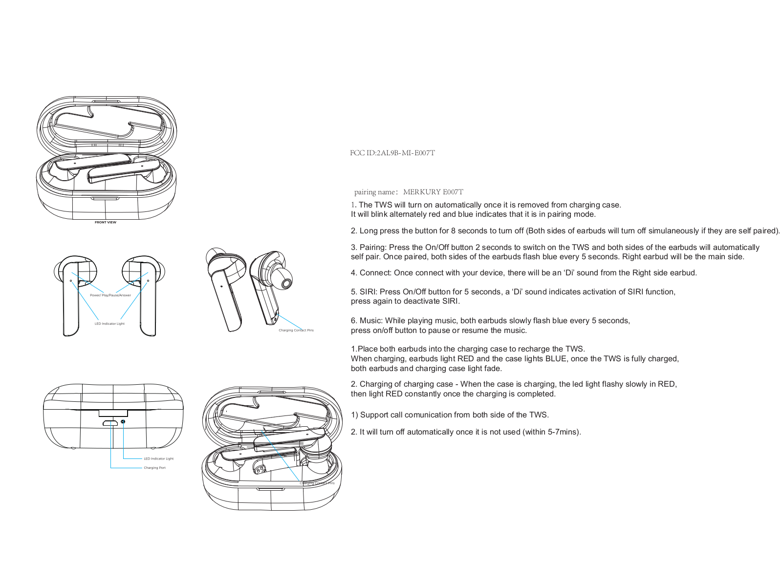 SHENGLAI TECHNOLOGY MI E007T User Manual