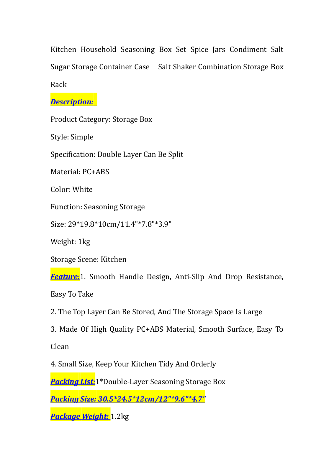 Prep & Savour W008203270 Specifications - ManualMachine.com