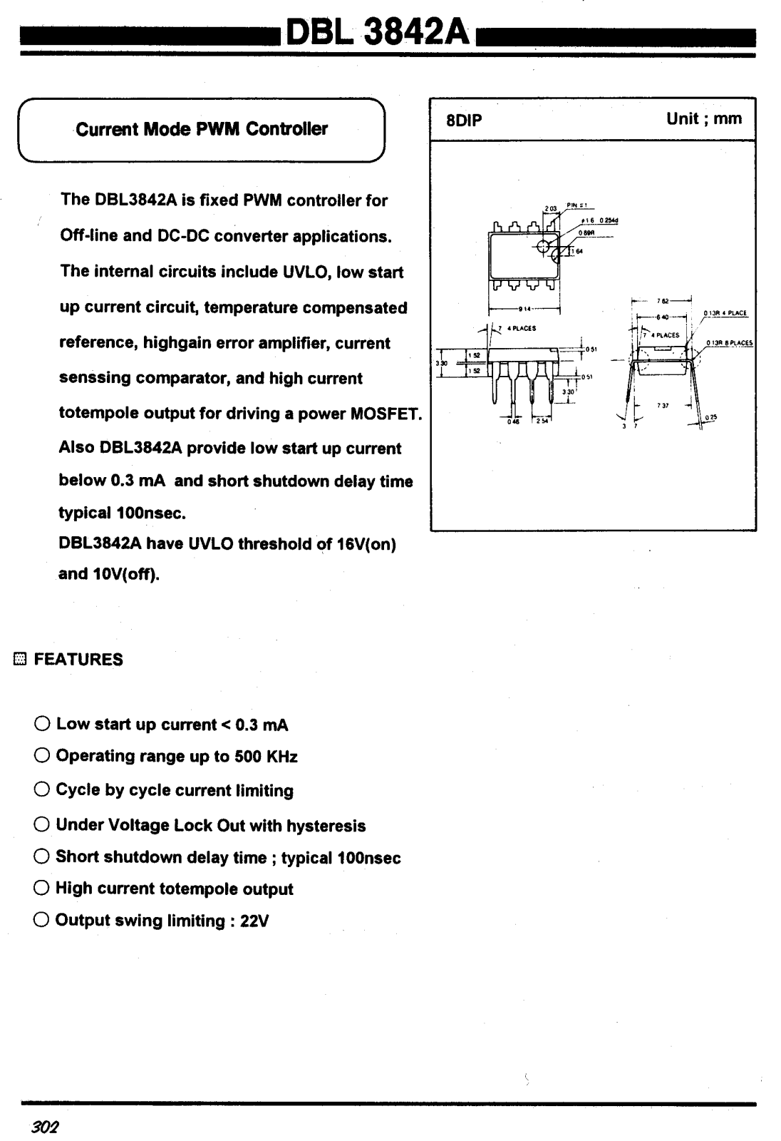 Daewoo Semiconductor DBL3842A Datasheet