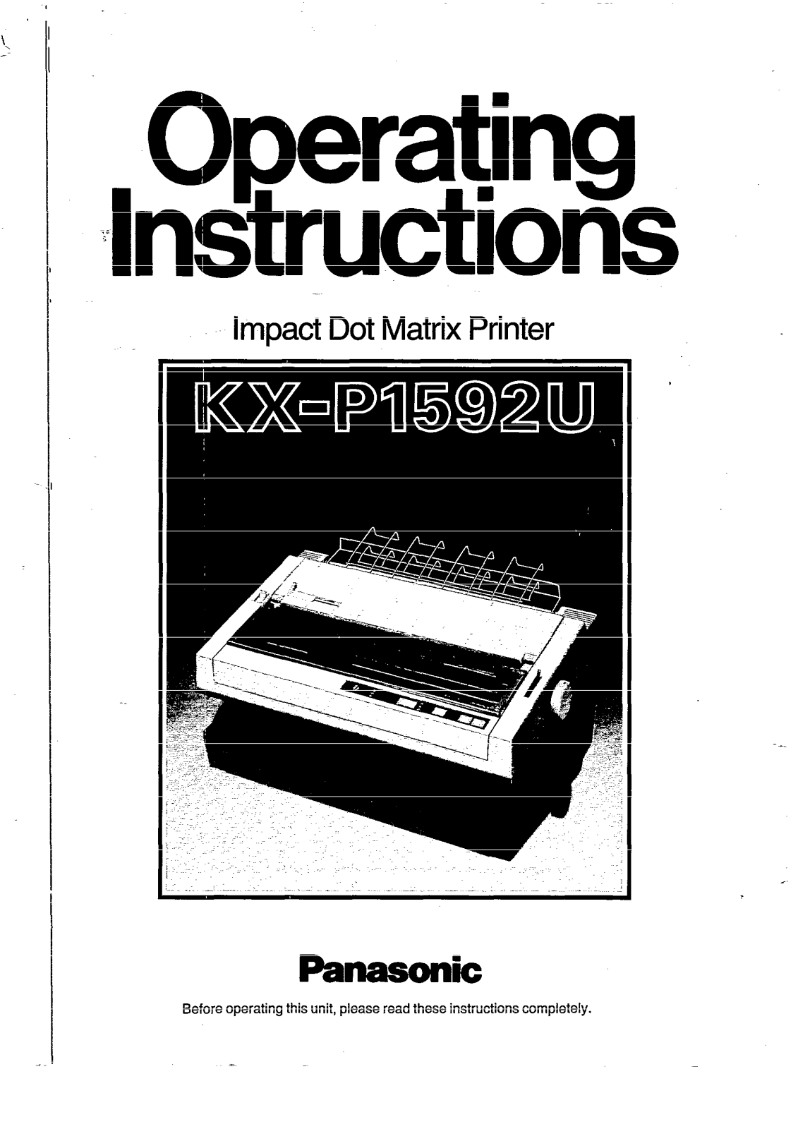 Panasonic KX-P1592U User Manual