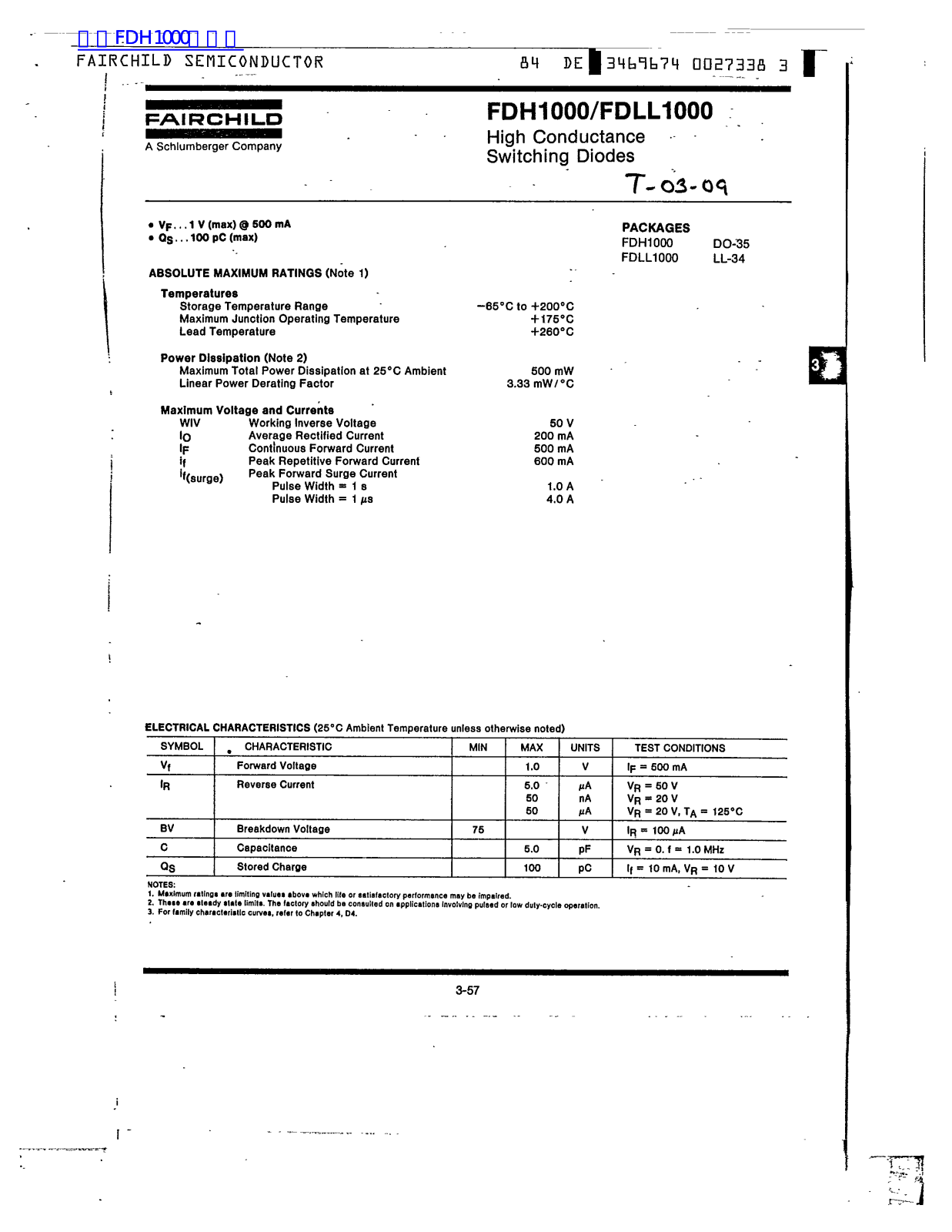 Fairchild FDH1000, FDLL1000 service manual