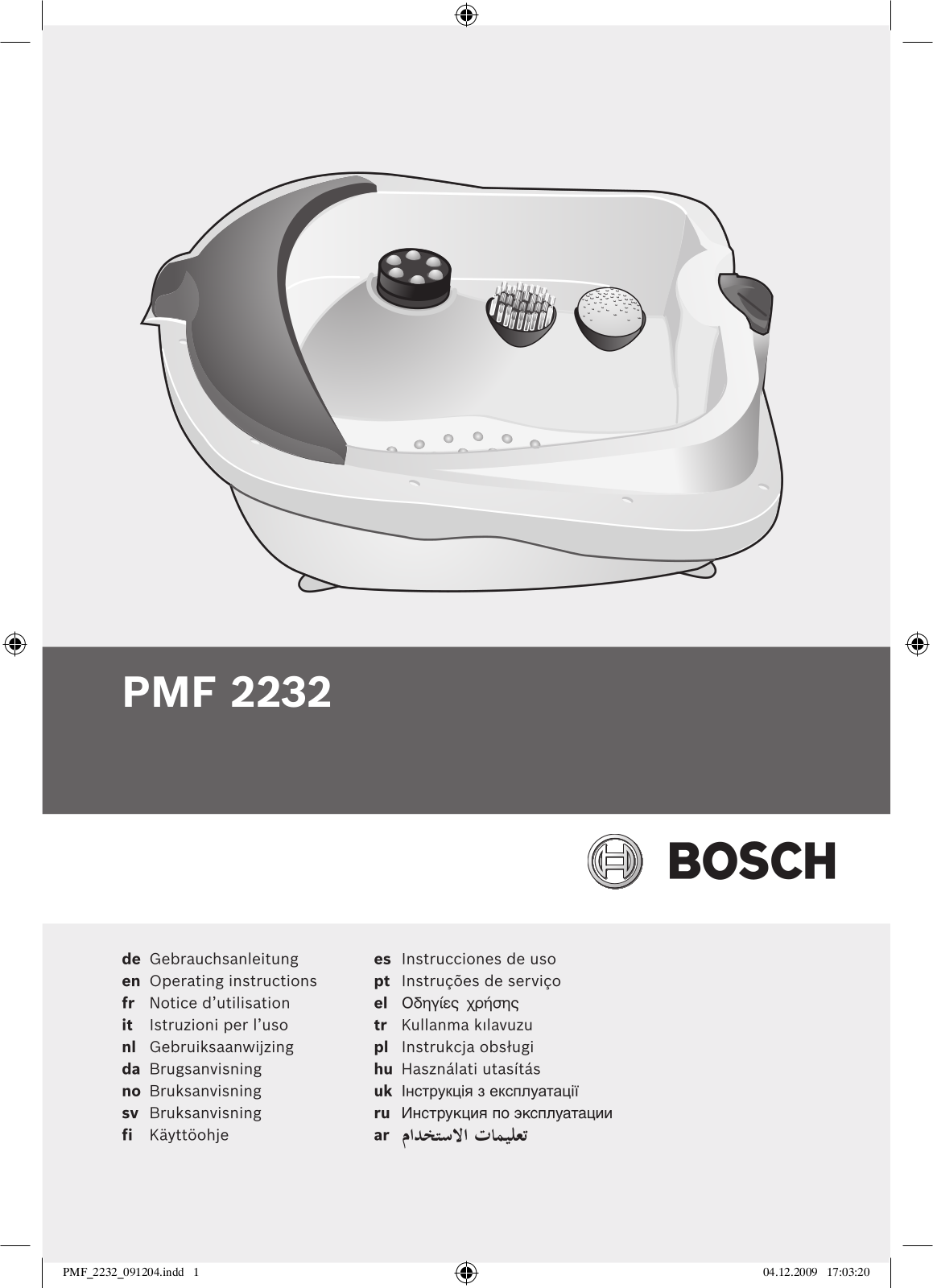 BOSCH PMF-2232 User Manual