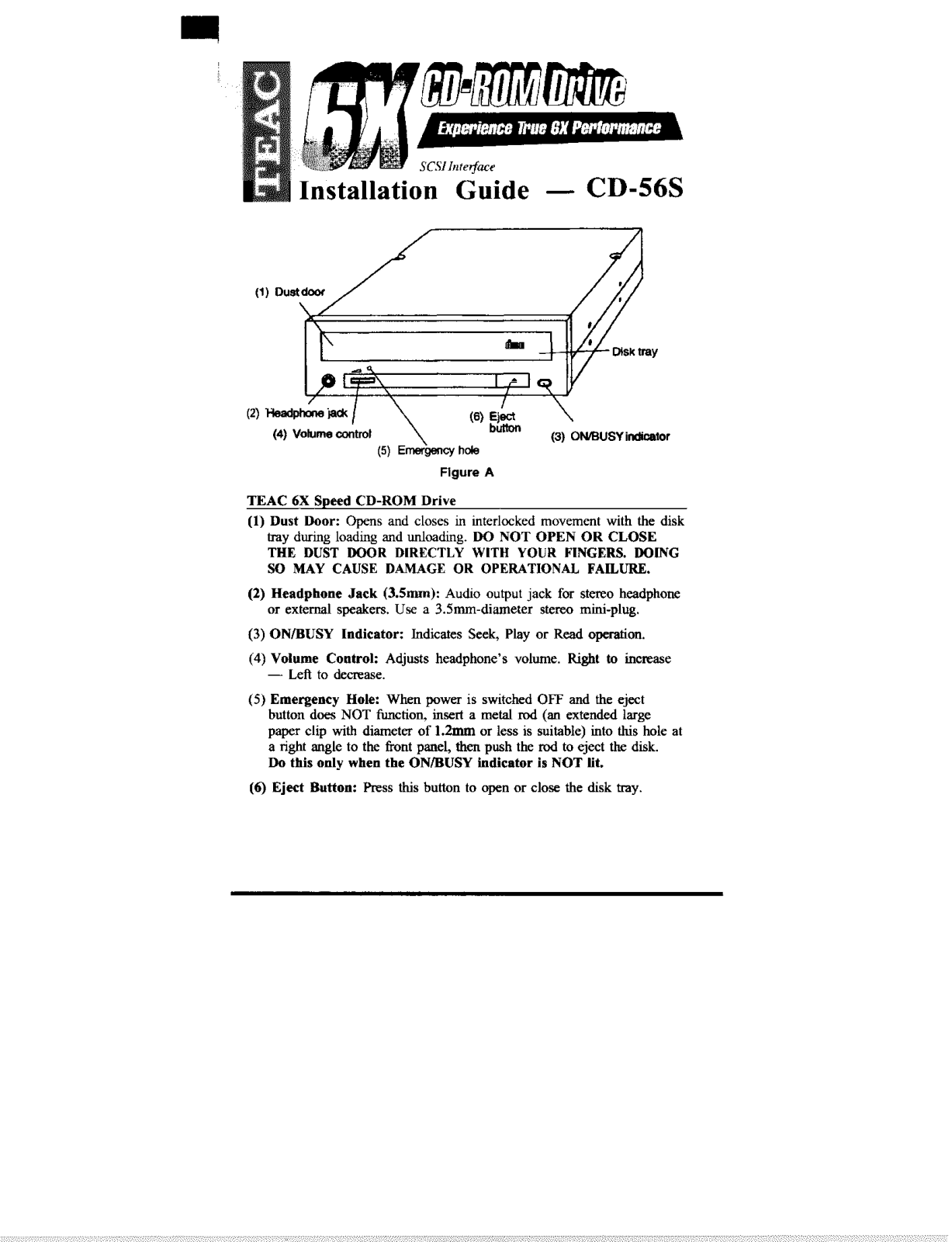 Teac CD-56S User Manual