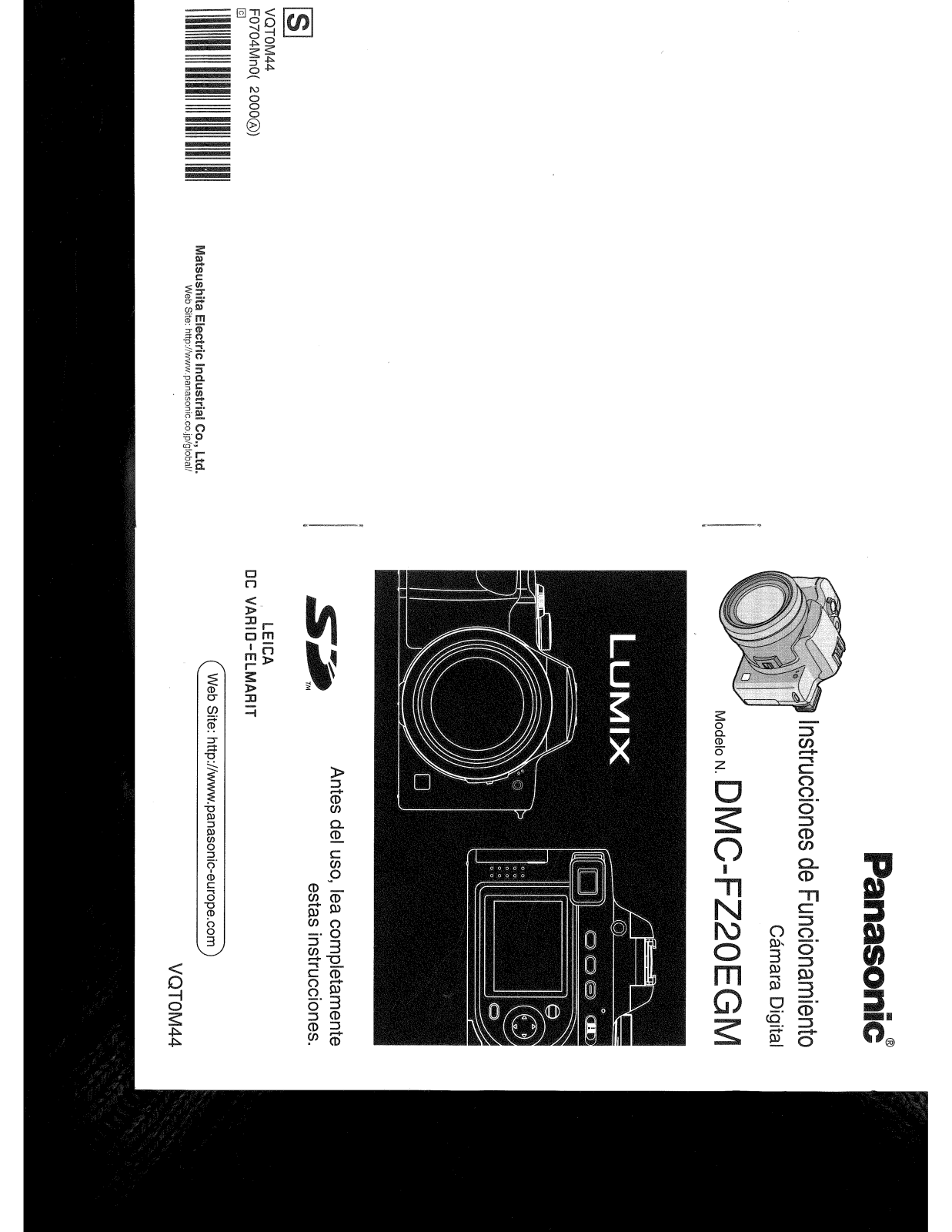 Panasonic DMCFZ20 User Manual