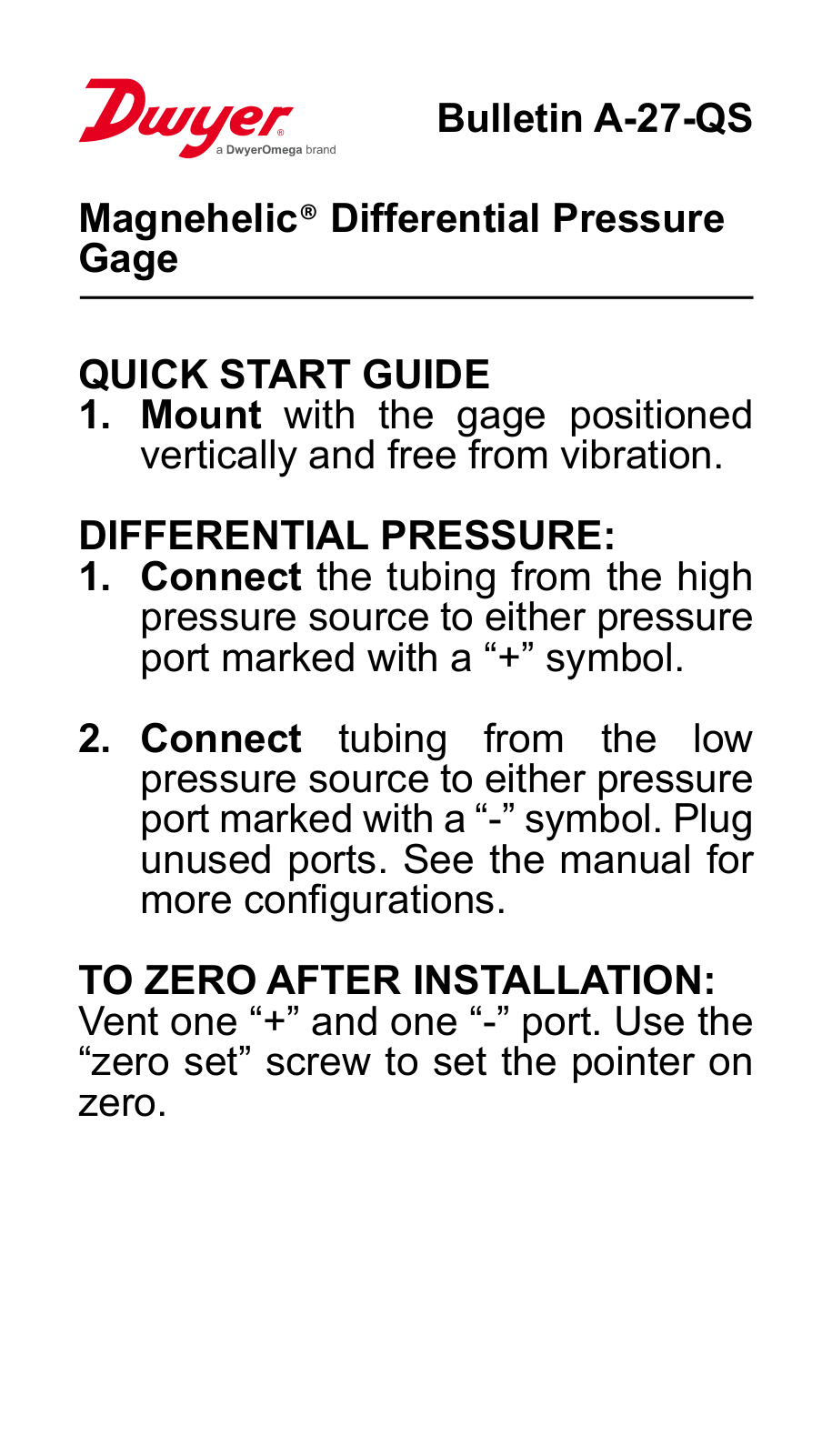 Omega Magnehelic User guide - ManualMachine.com