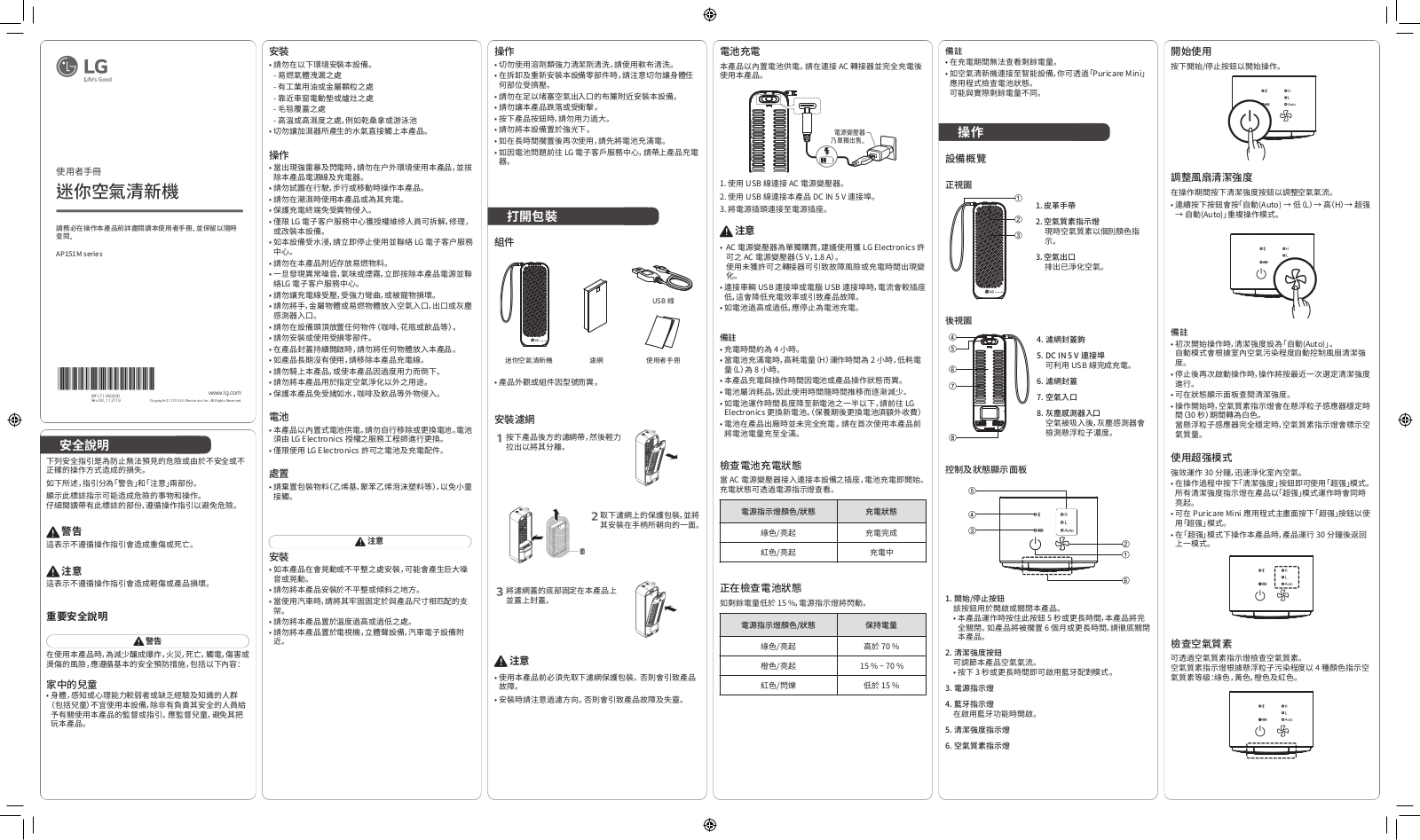 LG AP151MGA1, AP151MDA1 Owner’s Manual