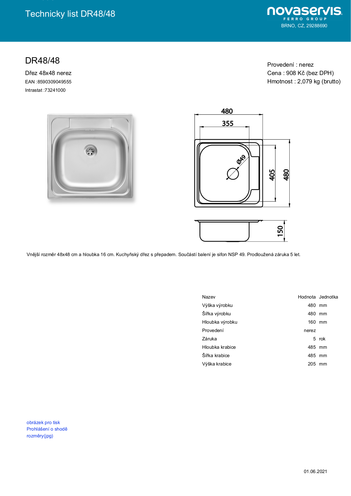 Novaservis DR48/48 User guide - ManualMachine.com