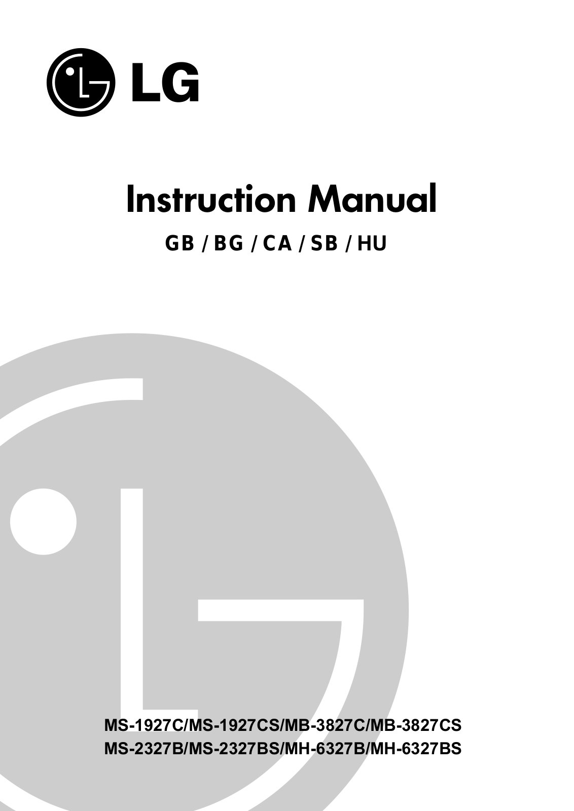 Lg MB-3827-C User Manual