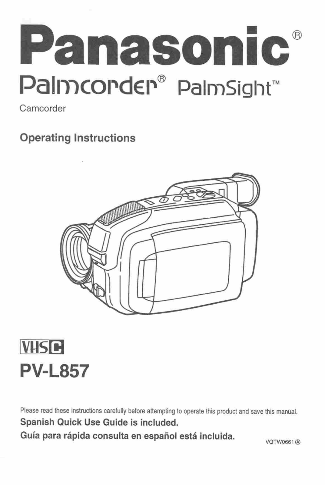 Panasonic PV-L857 Operating Instruction