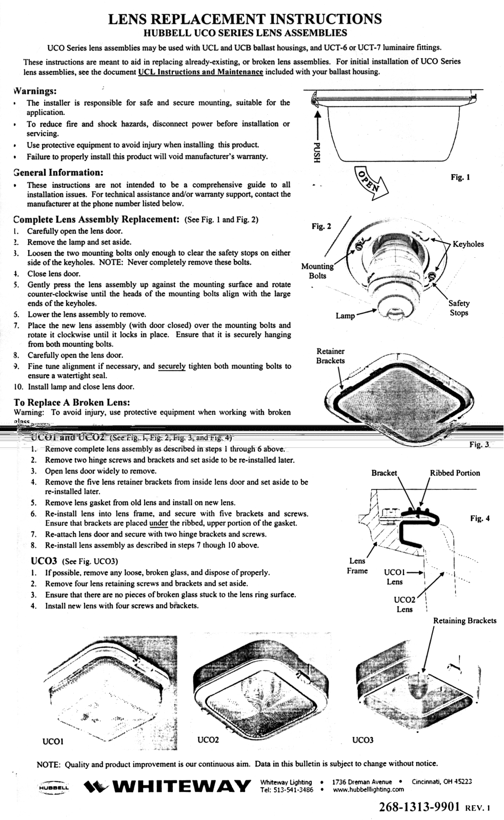 Hubbell Lighting UCO User Manual