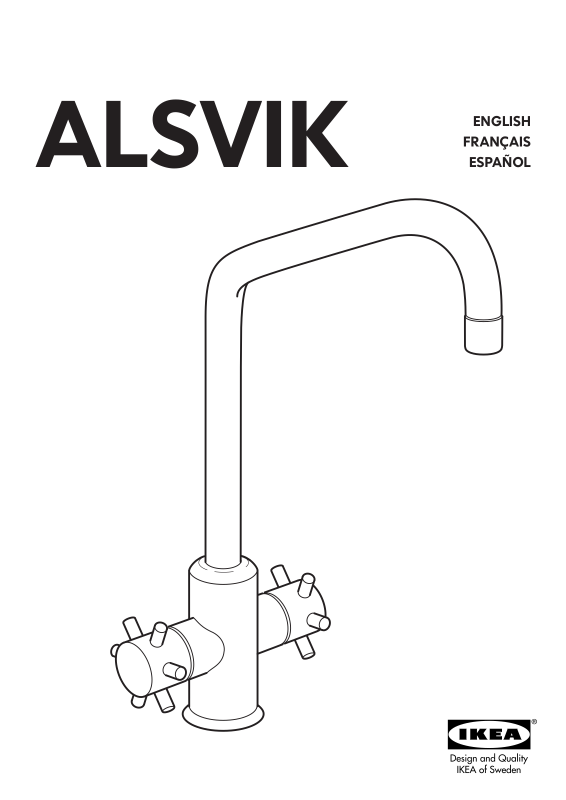 IKEA ALSVIK DUAL CENTRAL KITCHEN FAUCET User Manual