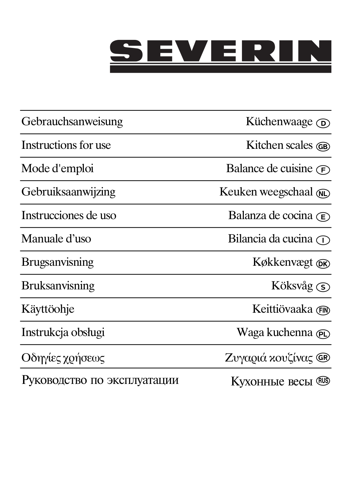 Severin KW 3667 User Manual